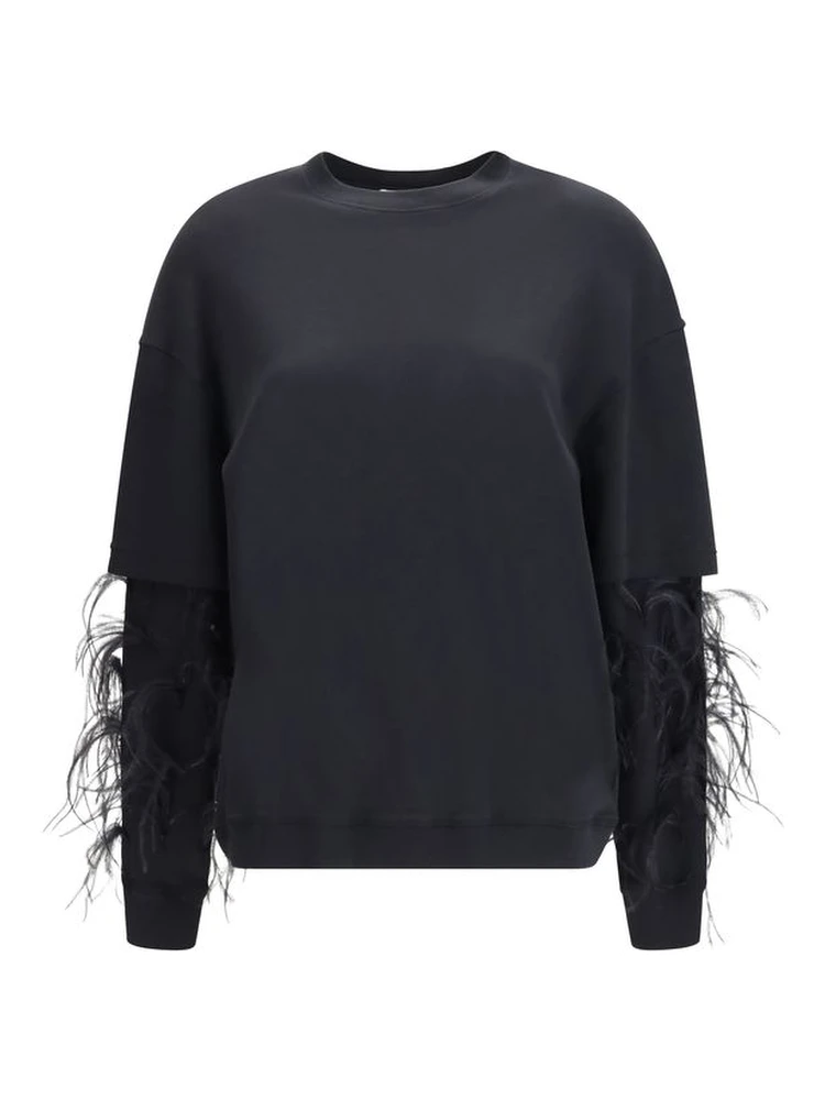 Black Cotton Sweatshirt
