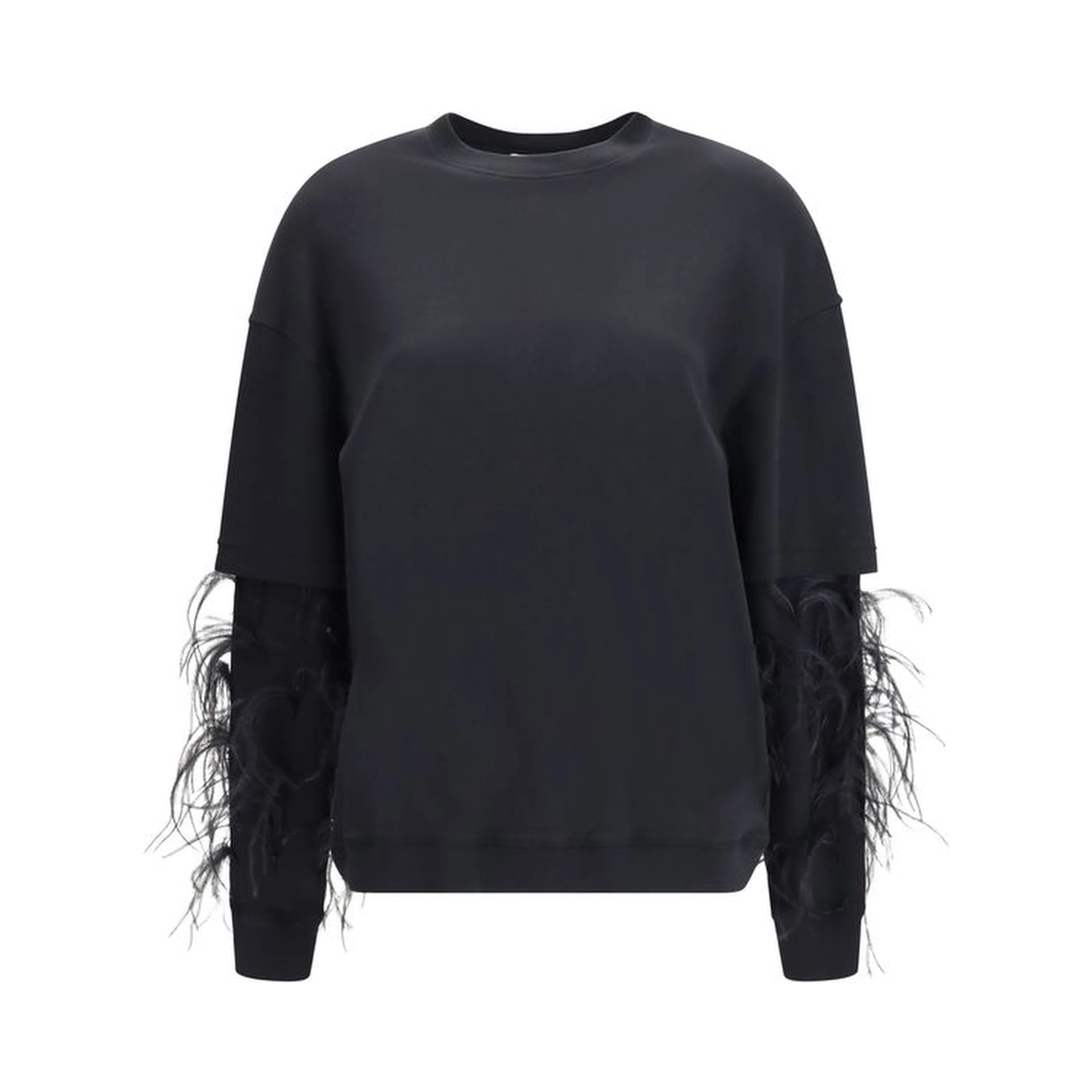 Black Cotton Sweatshirt