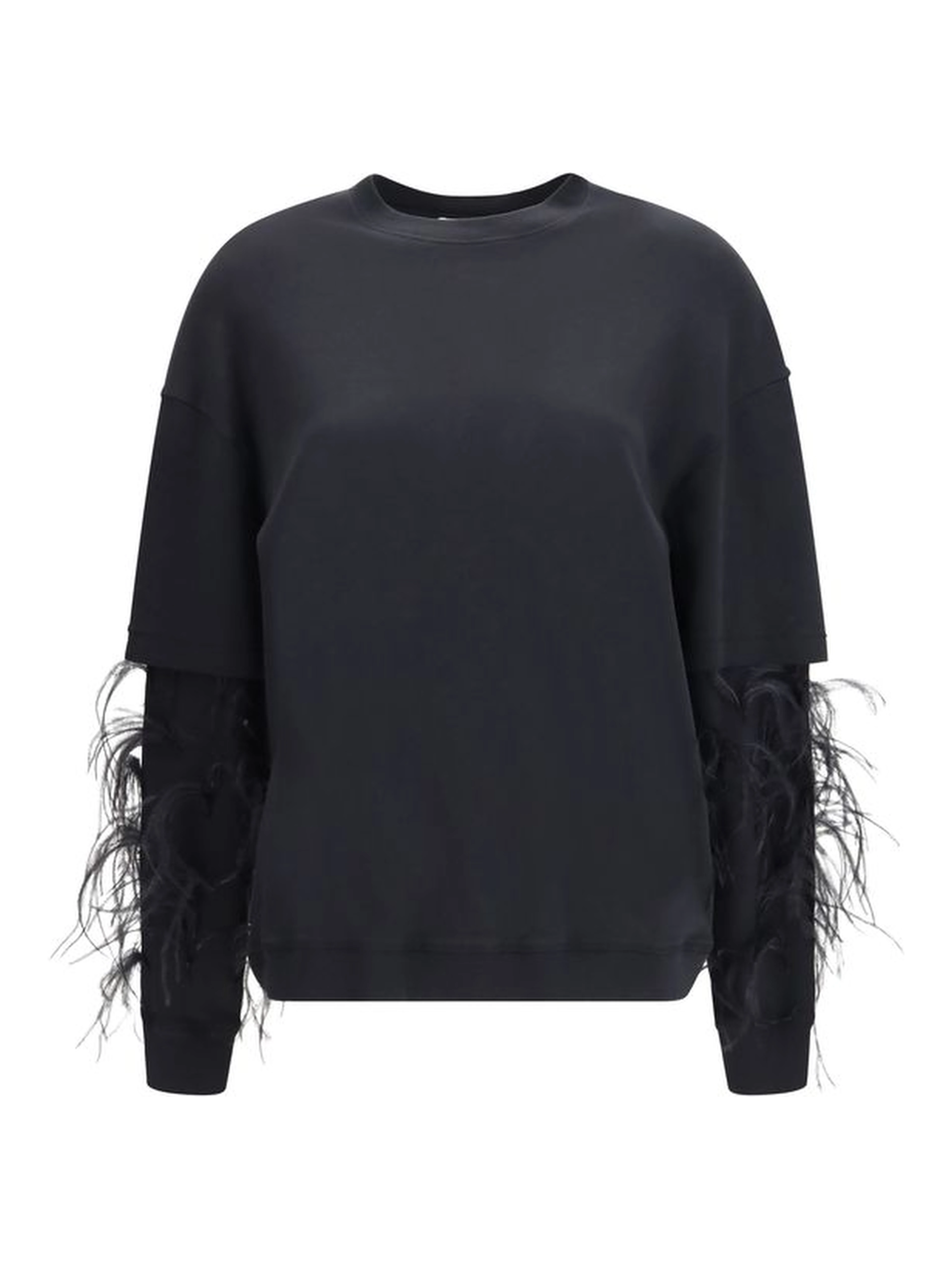 Black Cotton Sweatshirt