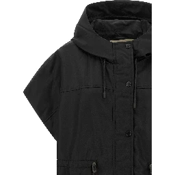 Black Polyamide Sleeveless Jacket