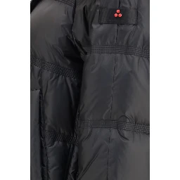 Black Polyester Full-Length Jacket