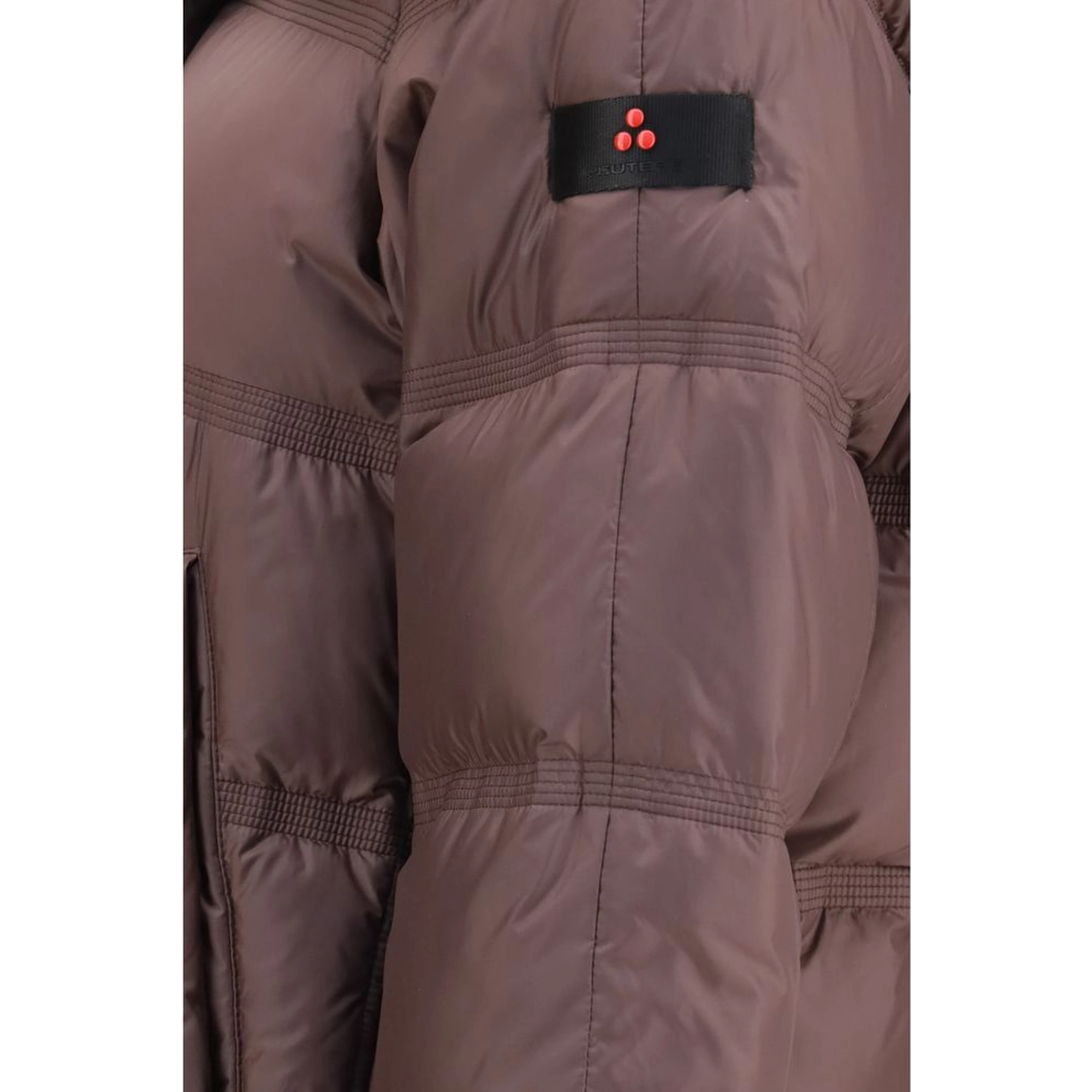 Bordeaux Polyester Full-Length Jacket