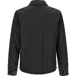 Black Polyamide Full-Length Jacket