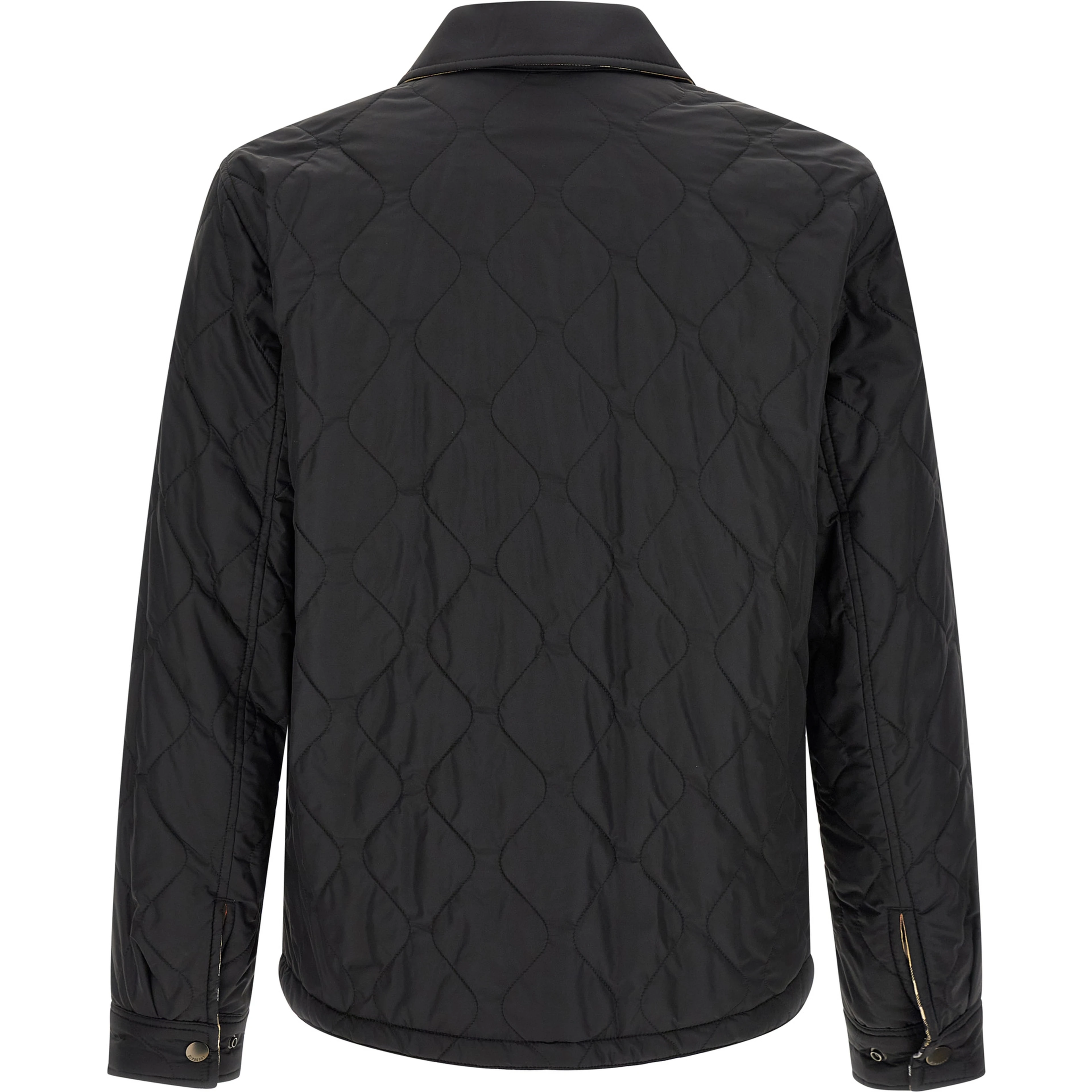 Black Polyamide Full-Length Jacket