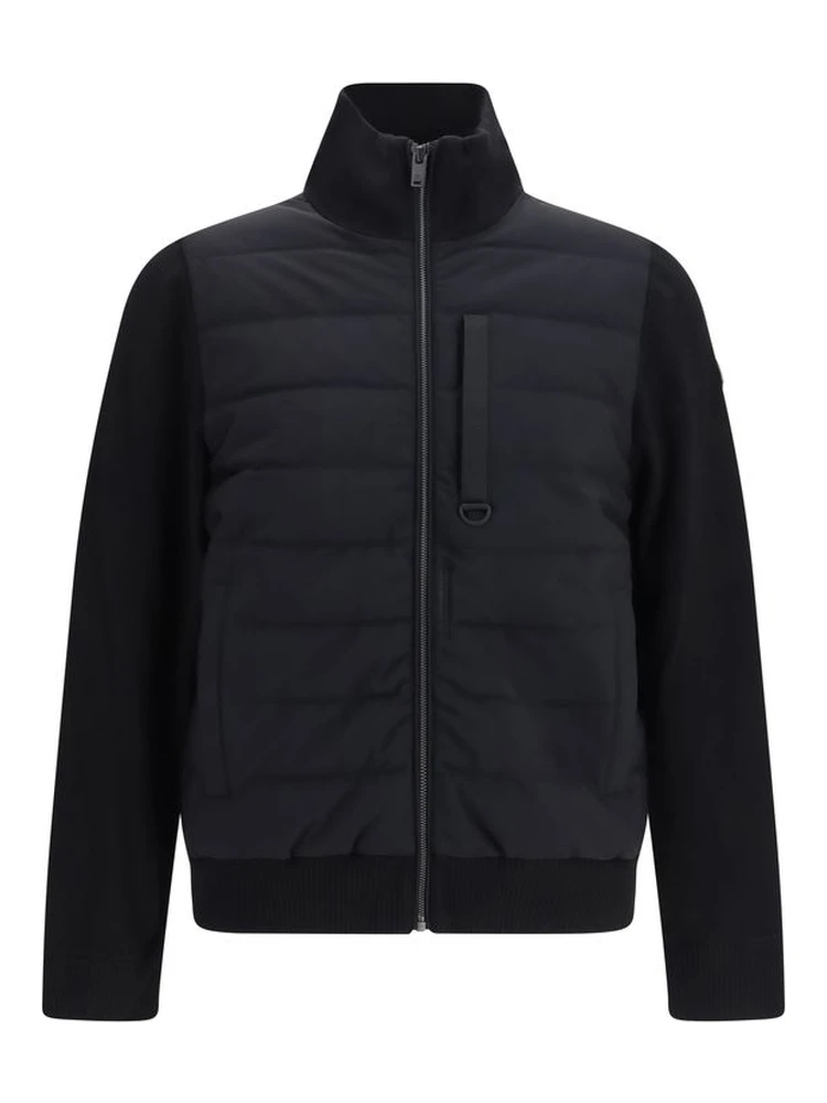 Black Viscose Full-Length Jacket