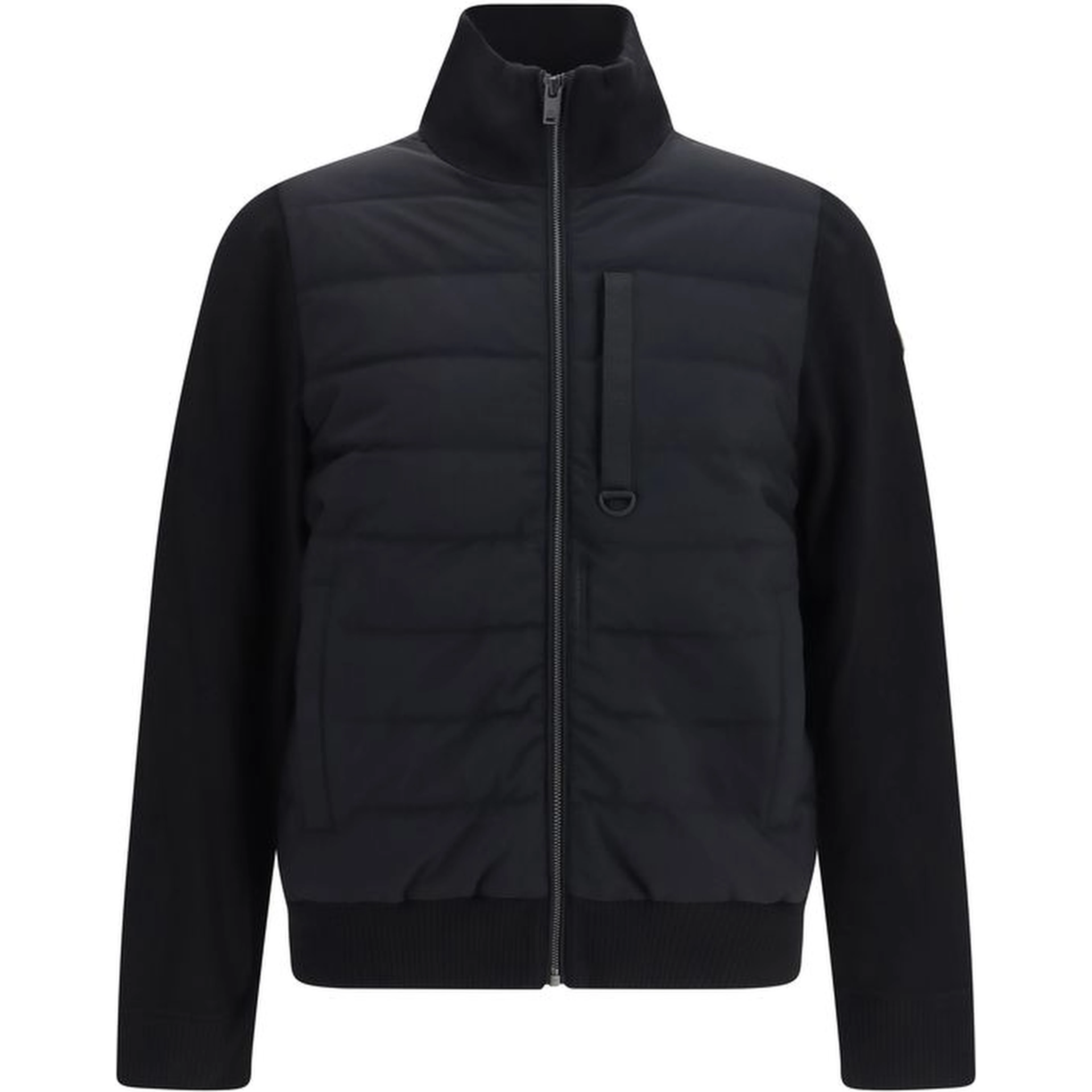 Black Viscose Full-Length Jacket