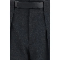 Gray Polyester Dress Pants