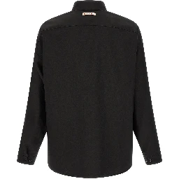 Black Virgin Wool Blouse