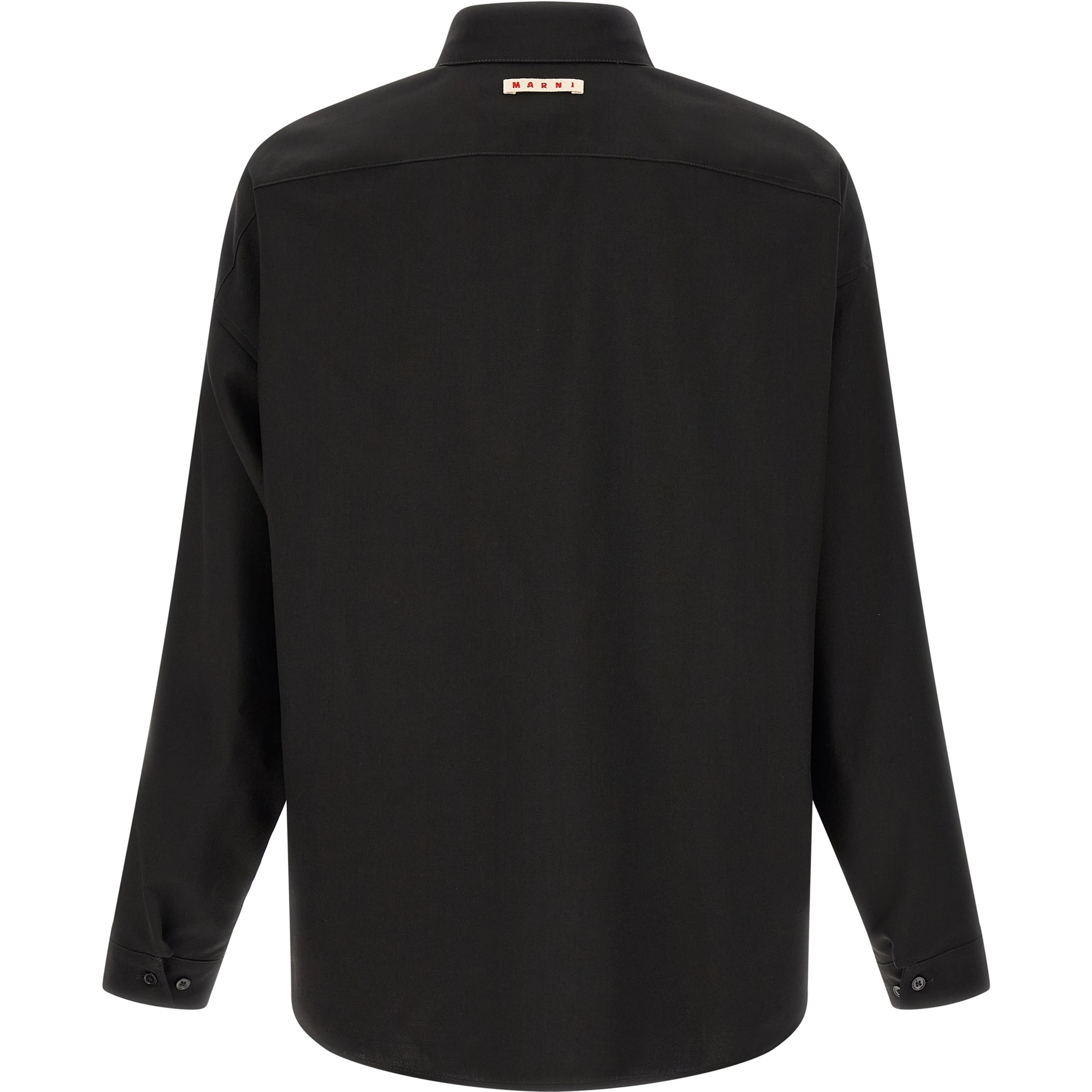 Black Virgin Wool Blouse