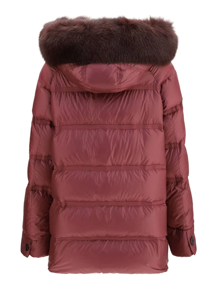 Purple Polyester Full-Length Jacket