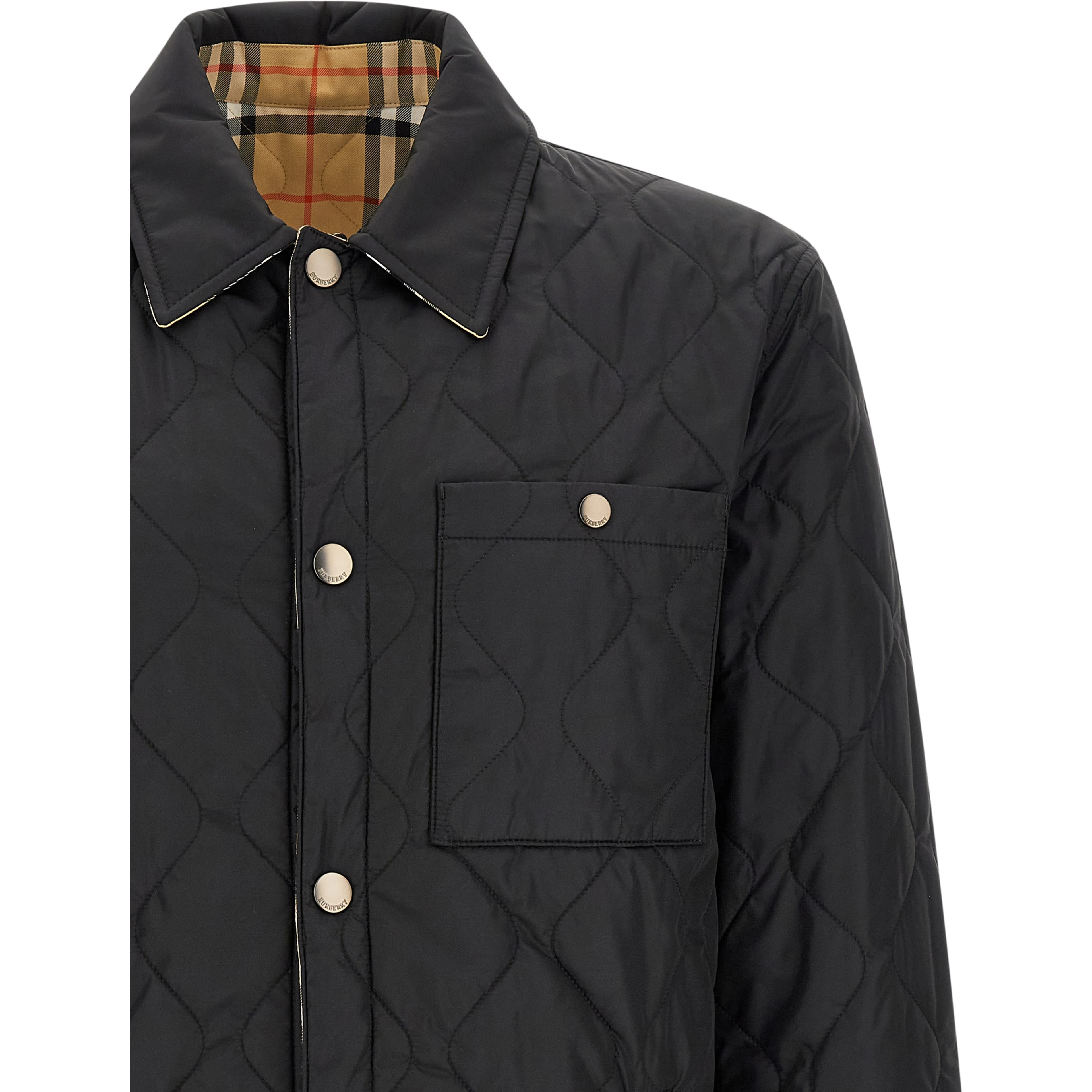 Black Polyamide Full-Length Jacket