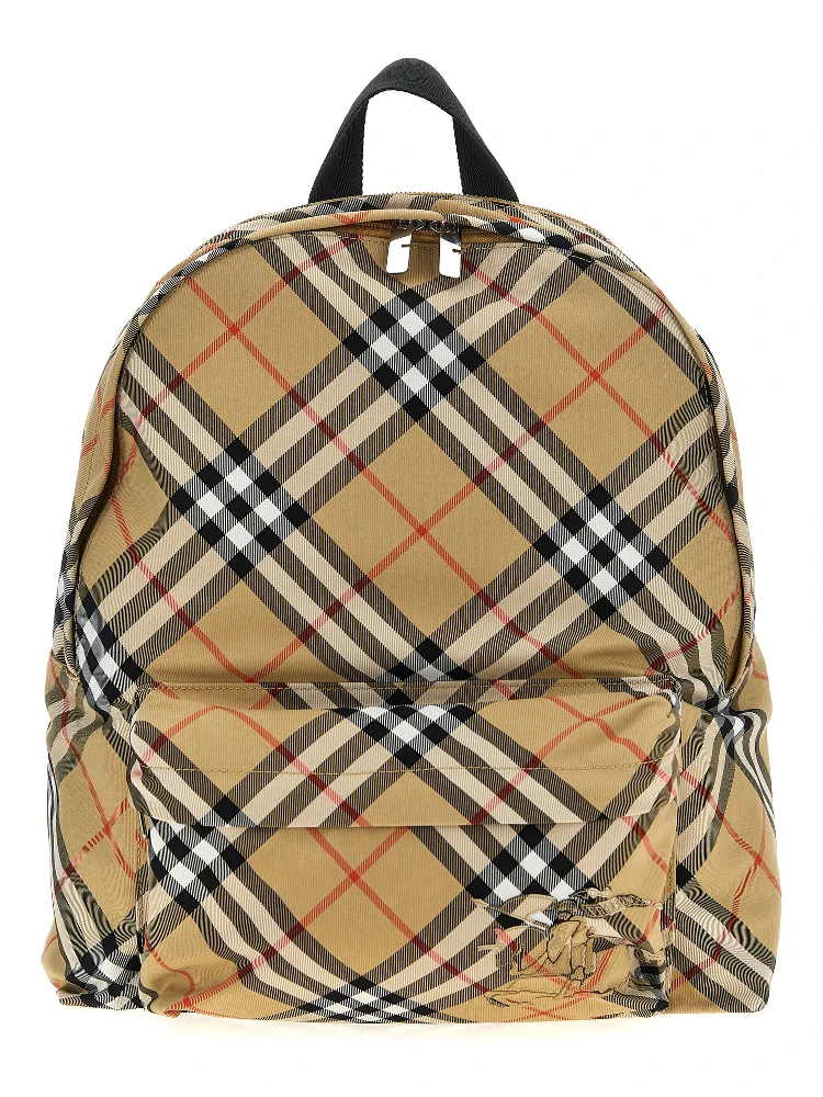 Beige Polyester Backpack