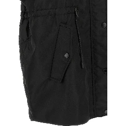 Black Polyamide Sleeveless Jacket