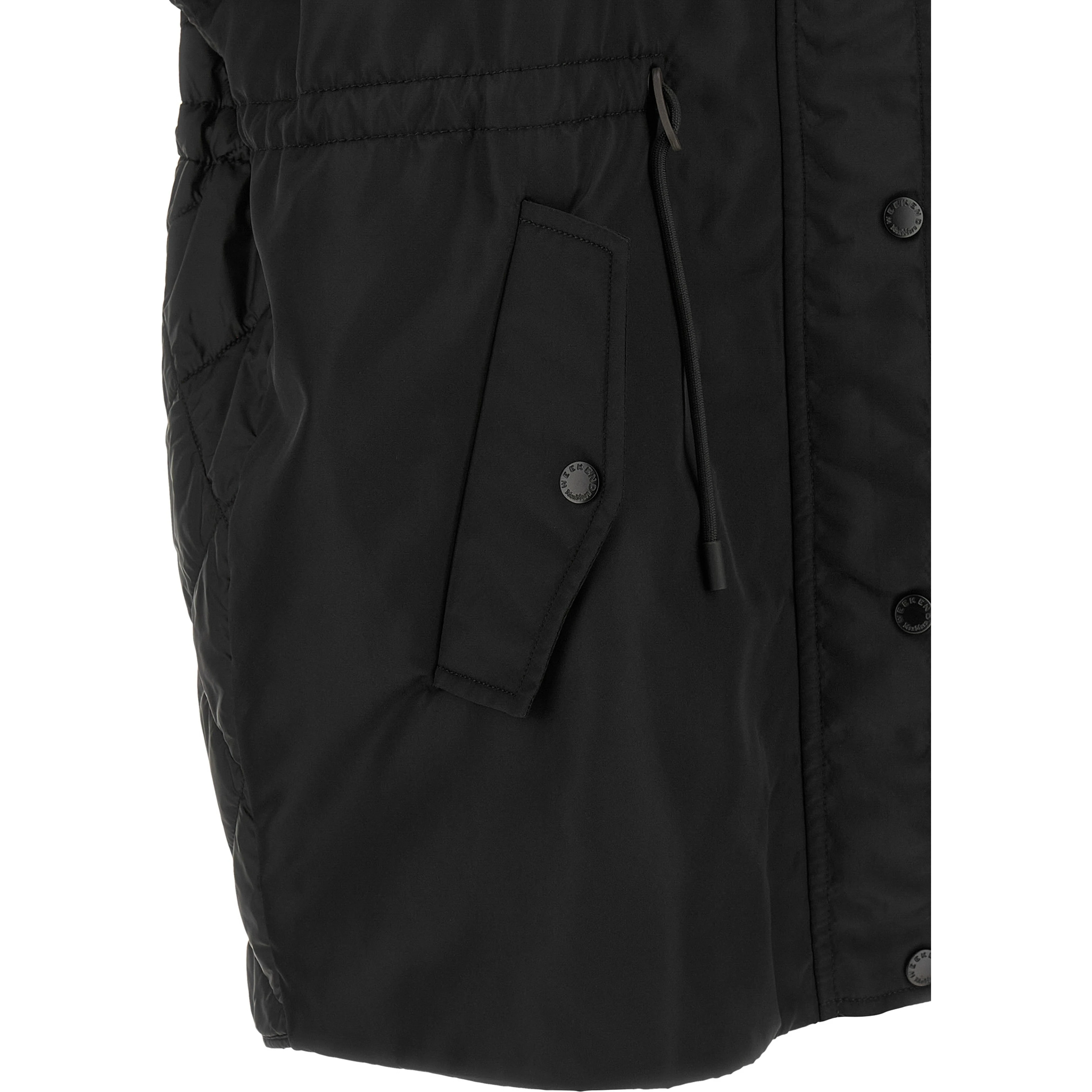 Black Polyamide Sleeveless Jacket