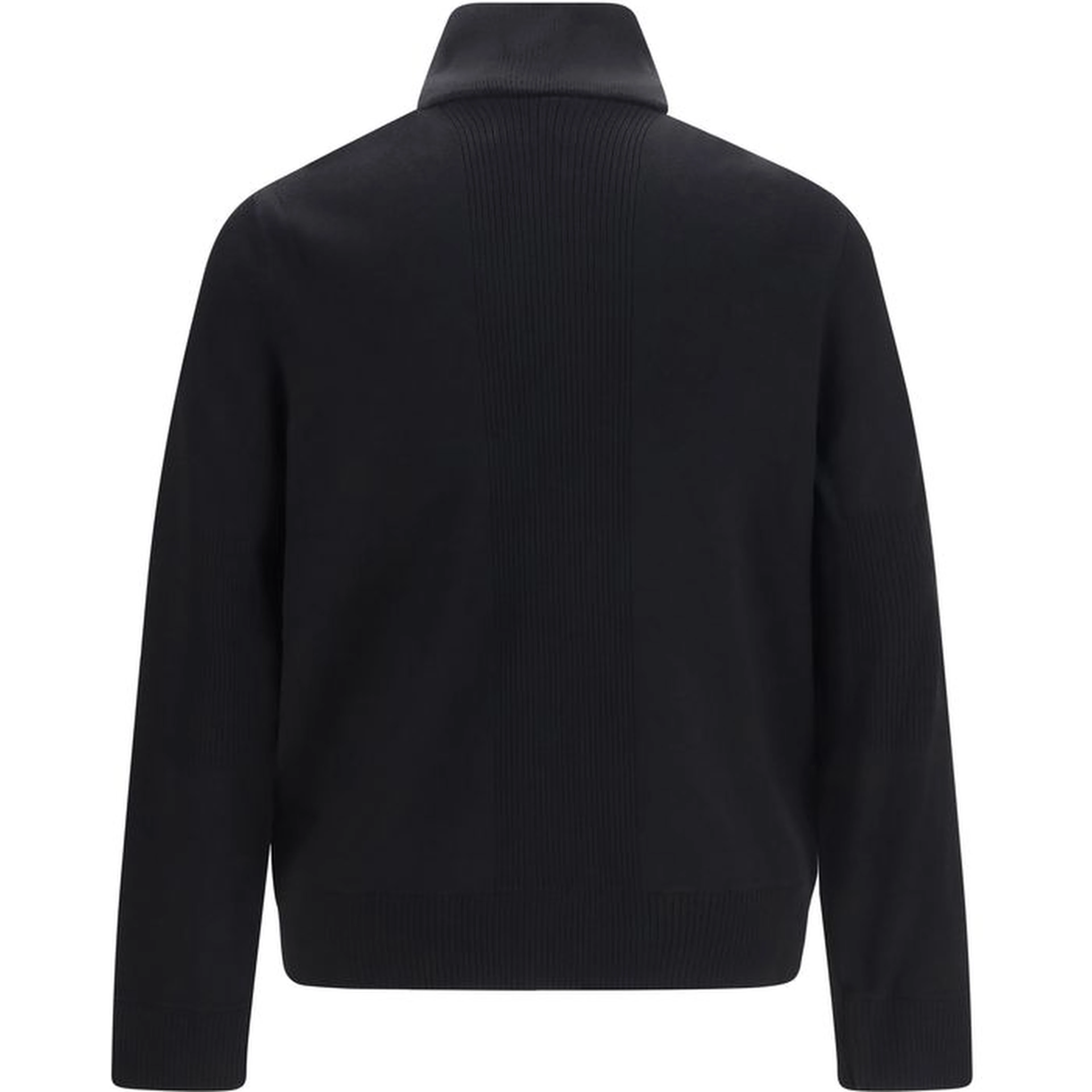 Black Viscose Full-Length Jacket