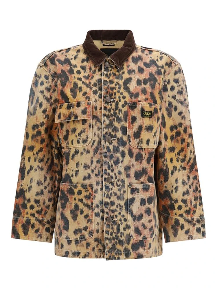 Multicolor Cotton Full-Length Jacket