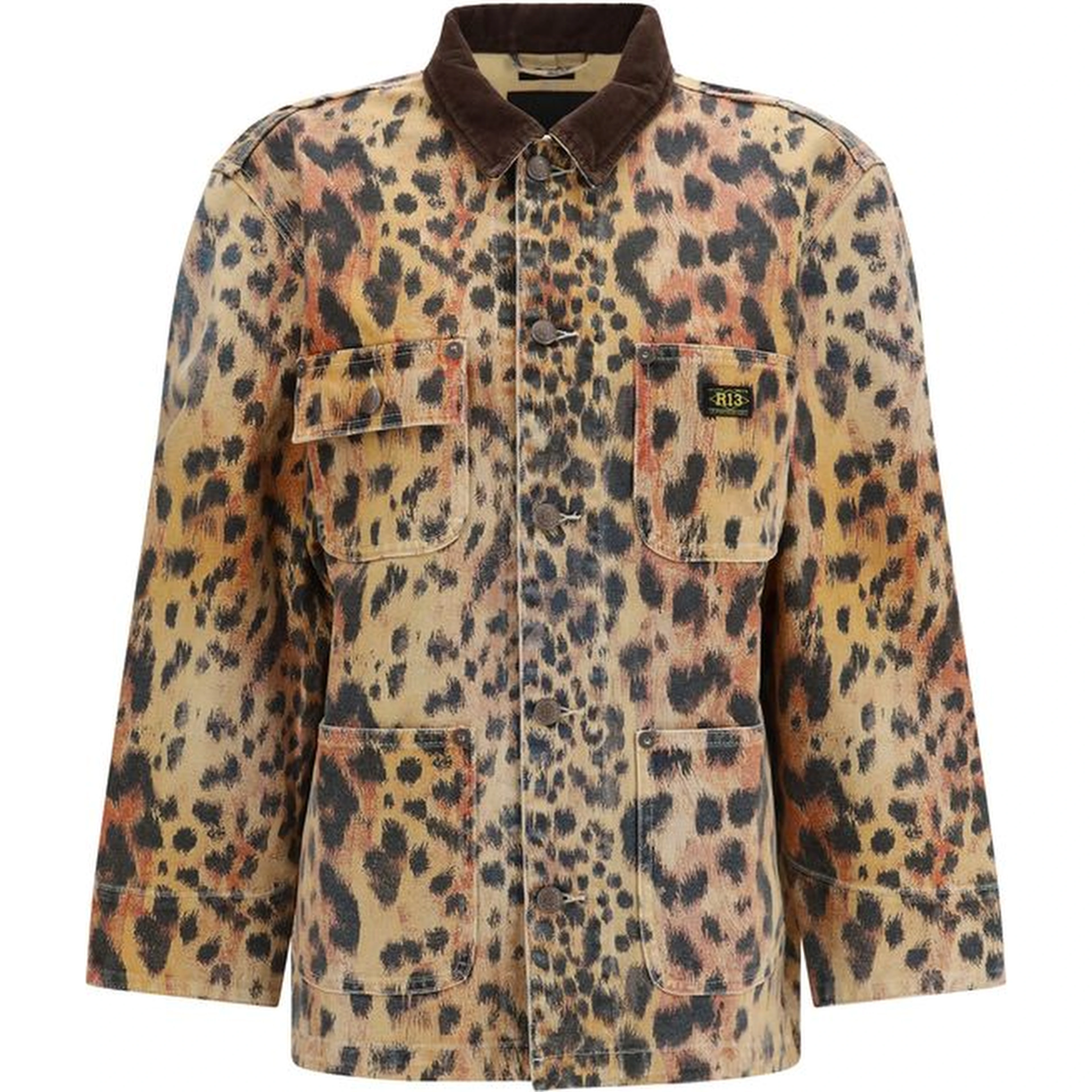 Multicolor Cotton Full-Length Jacket