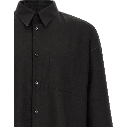 Black Virgin Wool Blouse