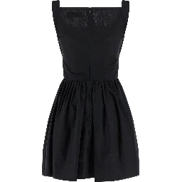 Black Cotton Short Dress