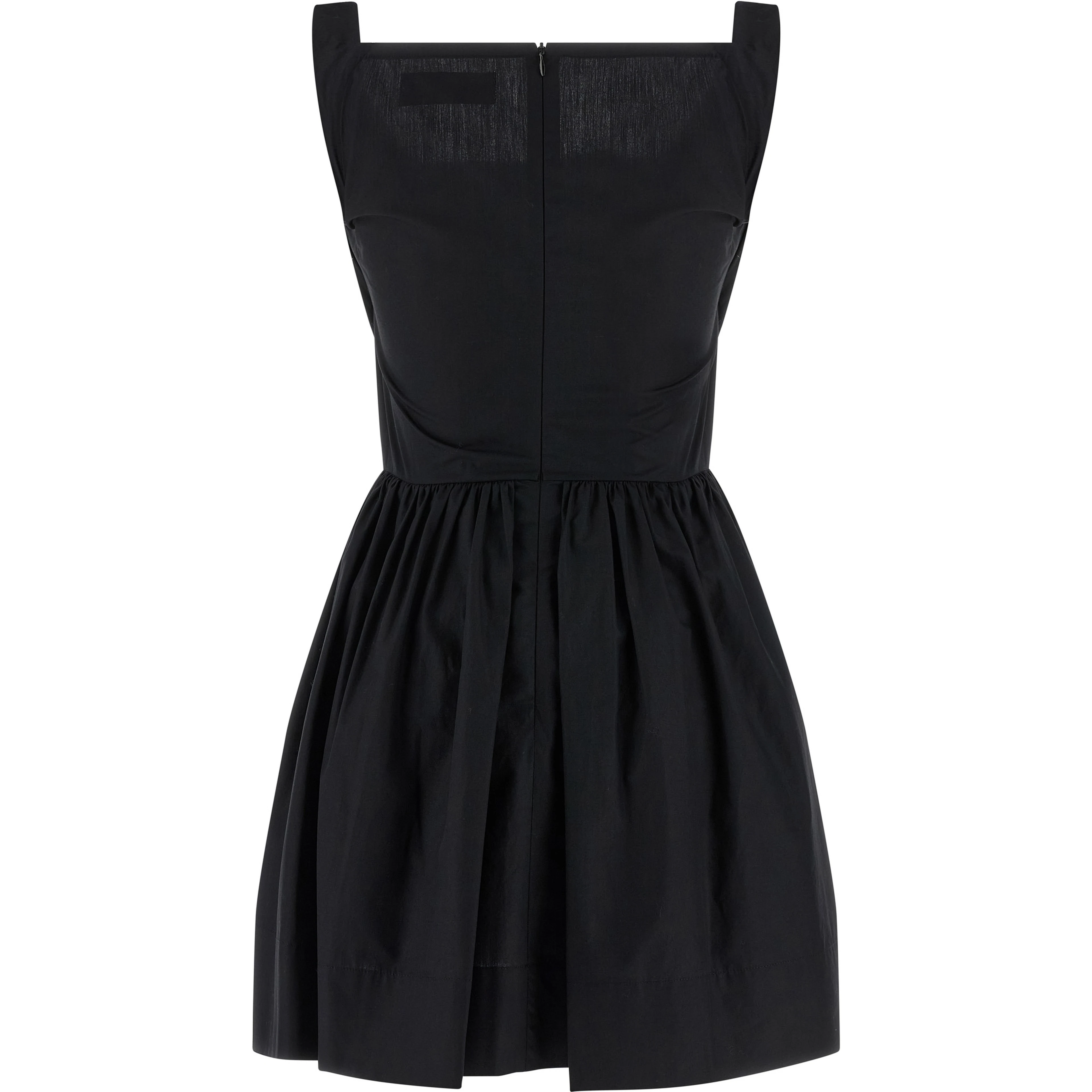 Black Cotton Short Dress