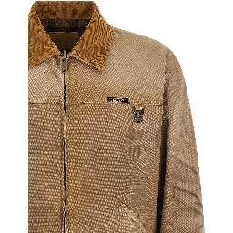 Beige Cotton Shell Jacket