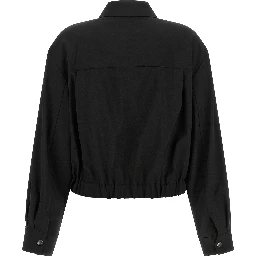 Black Wool Full-Length Jacket