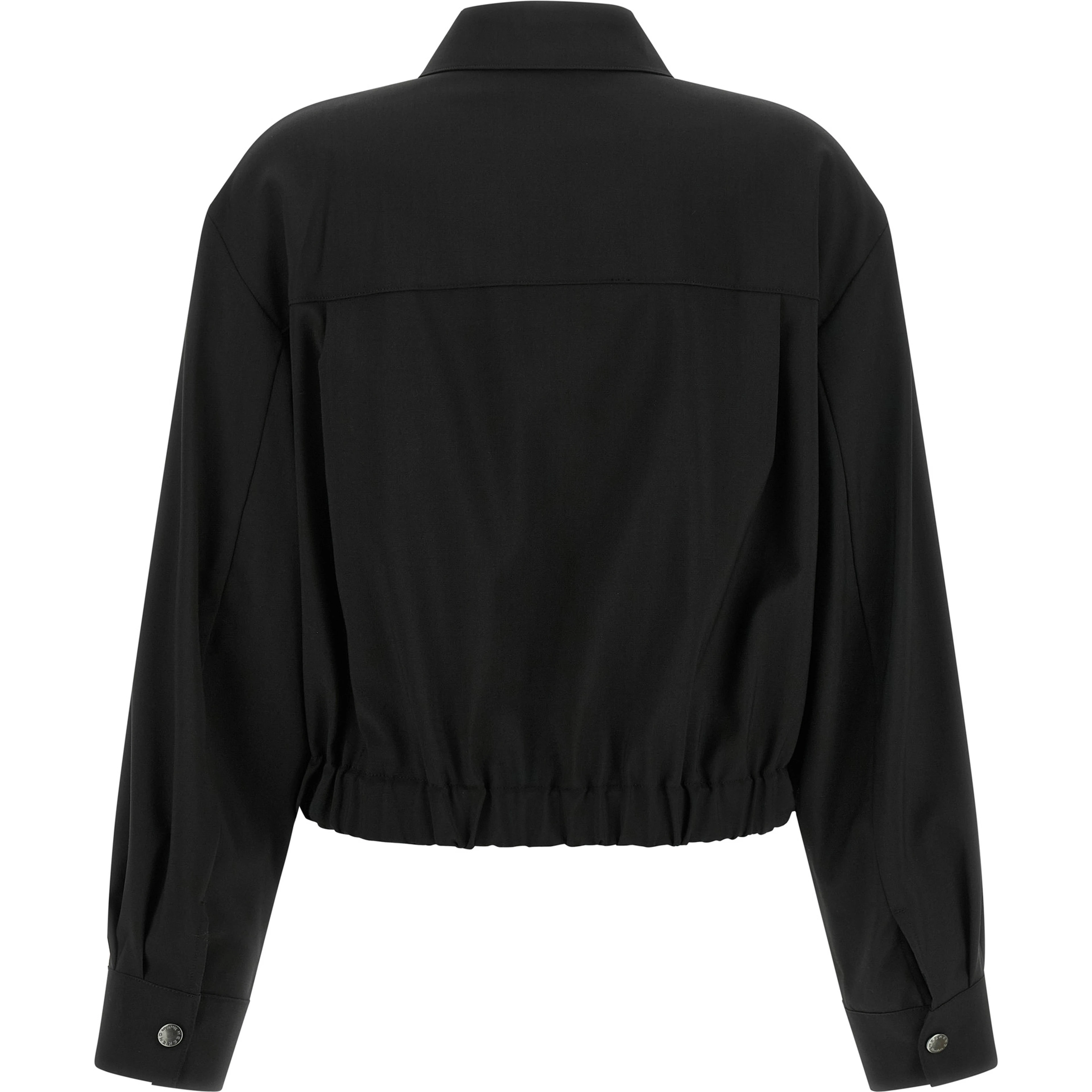 Black Wool Full-Length Jacket