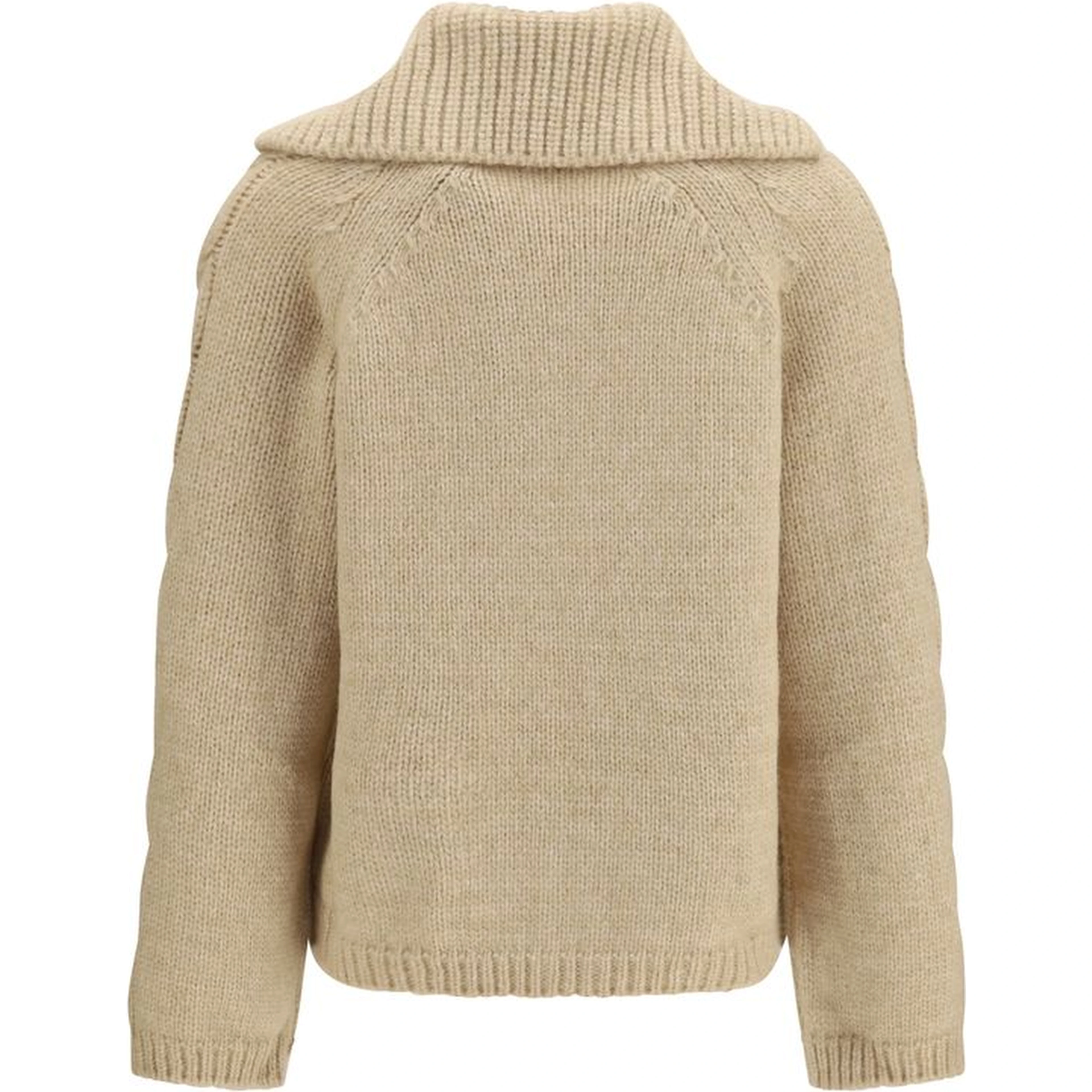 Beige Alpaca Vicugna Pacos Cardigan