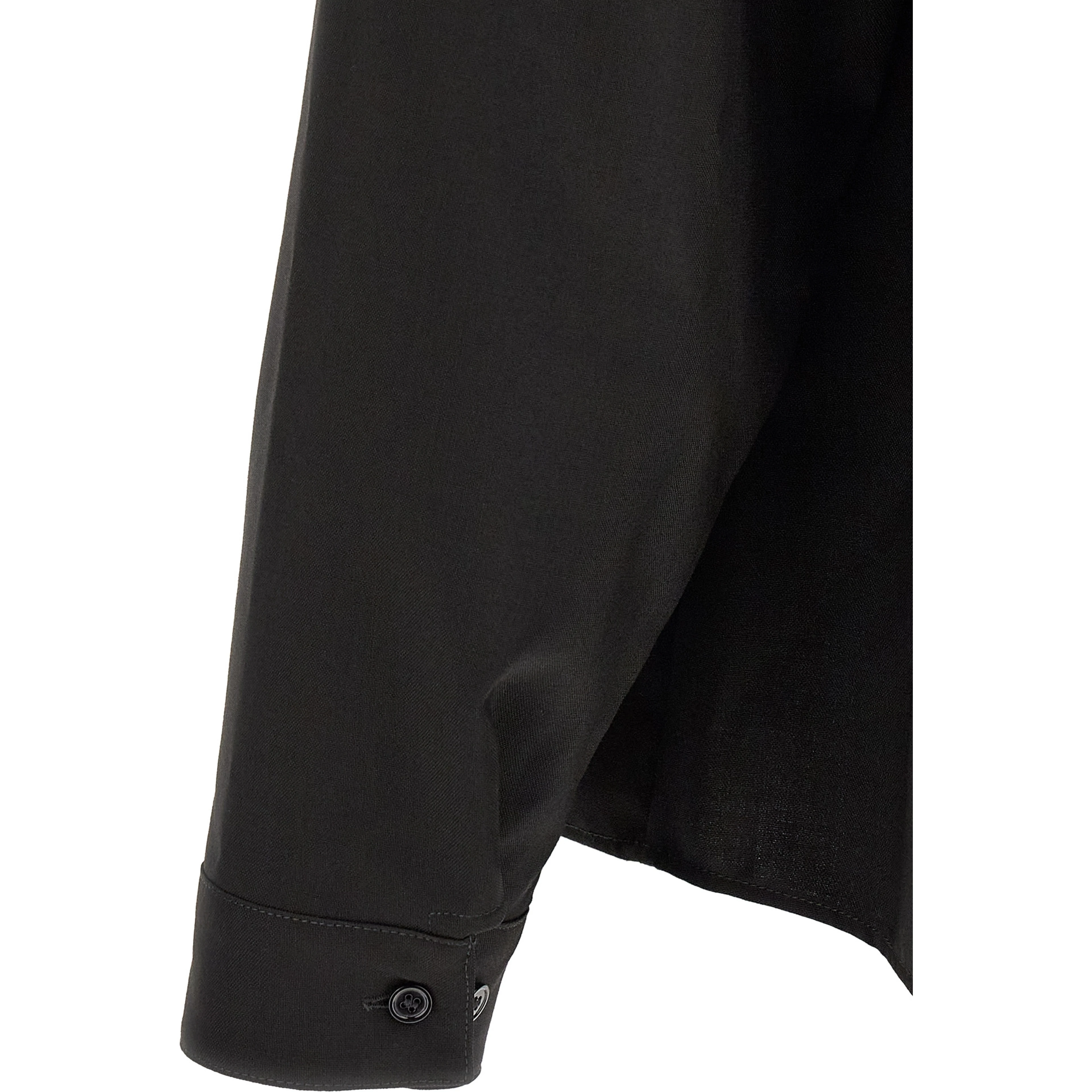 Black Virgin Wool Blouse