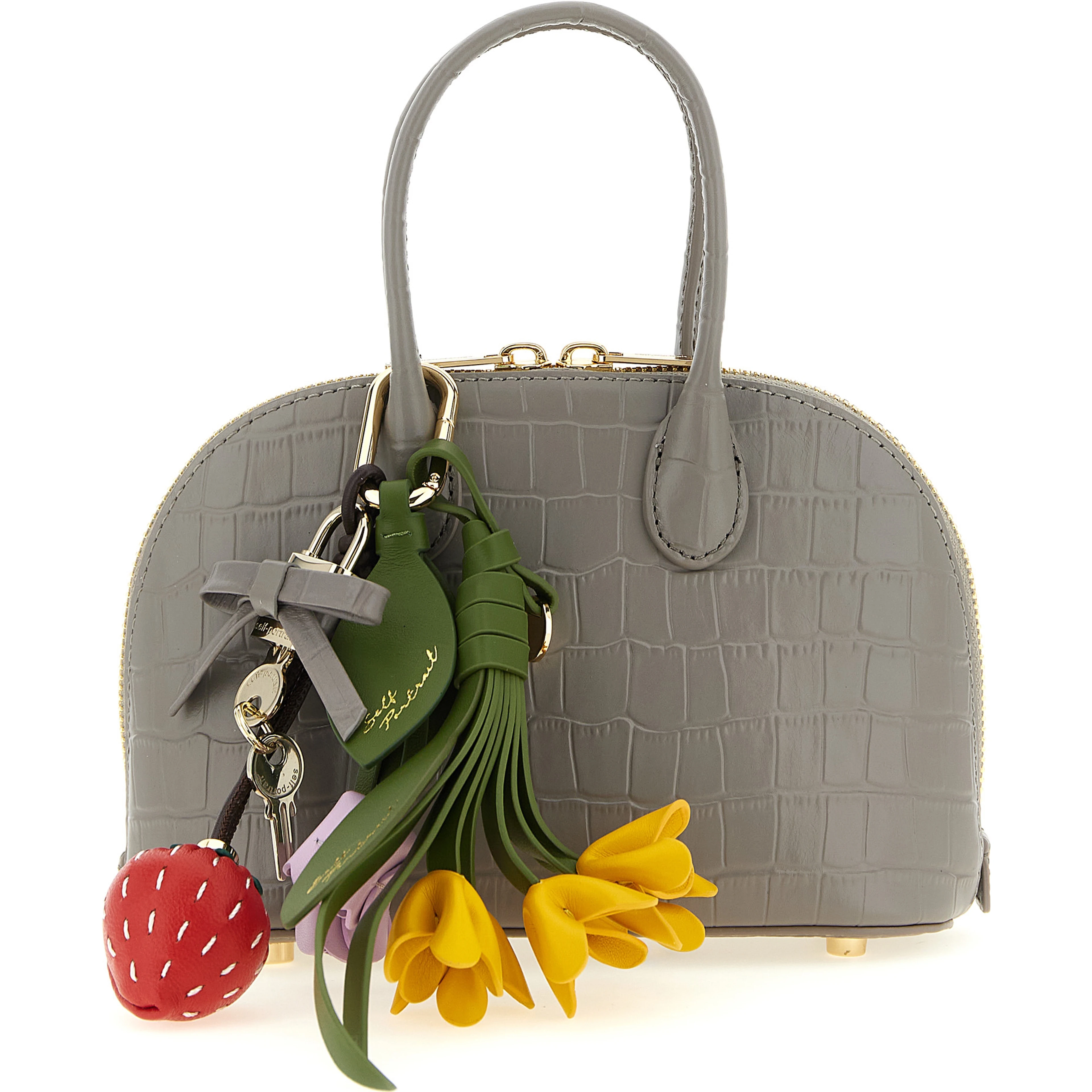 Gray Cowhide Handbag