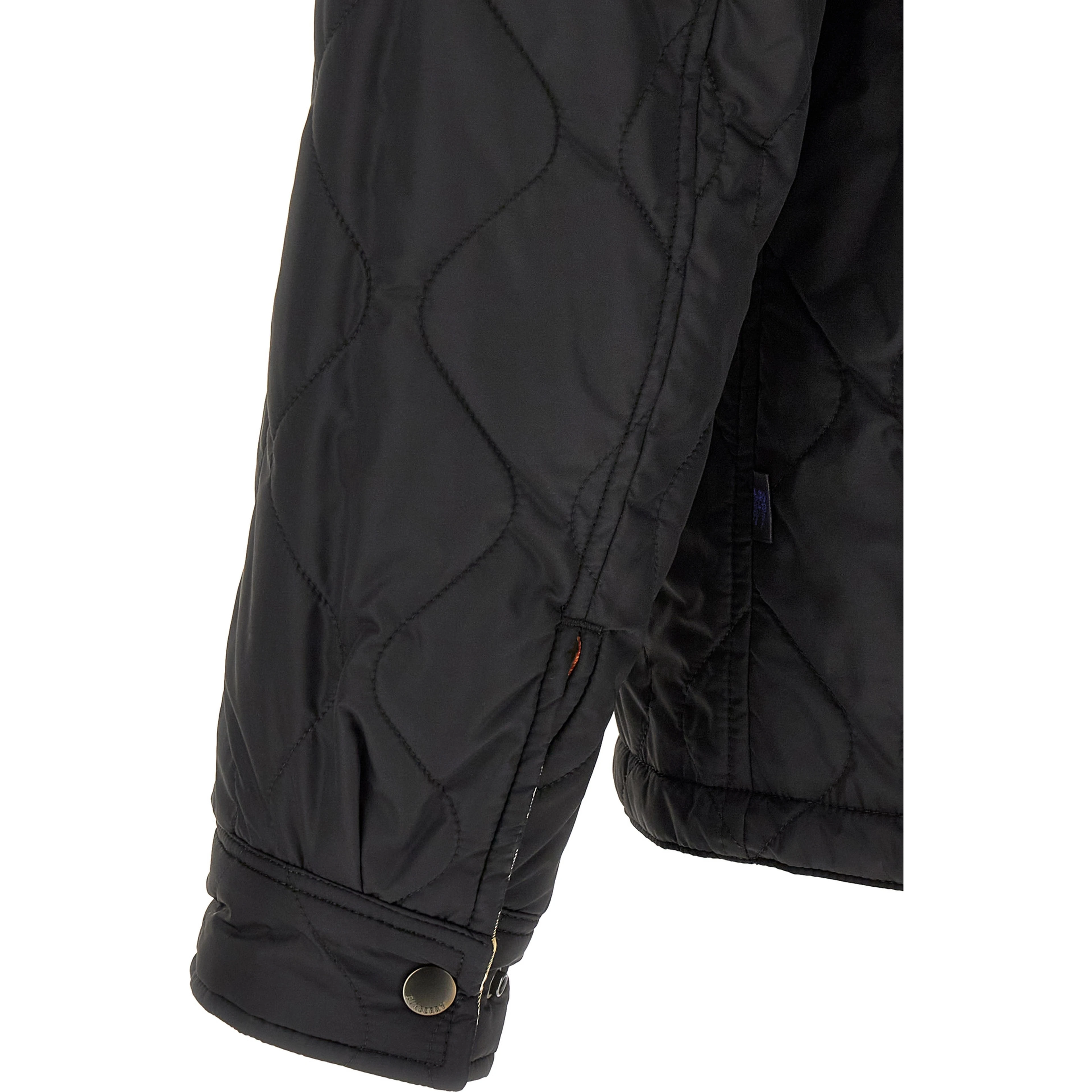 Black Polyamide Full-Length Jacket