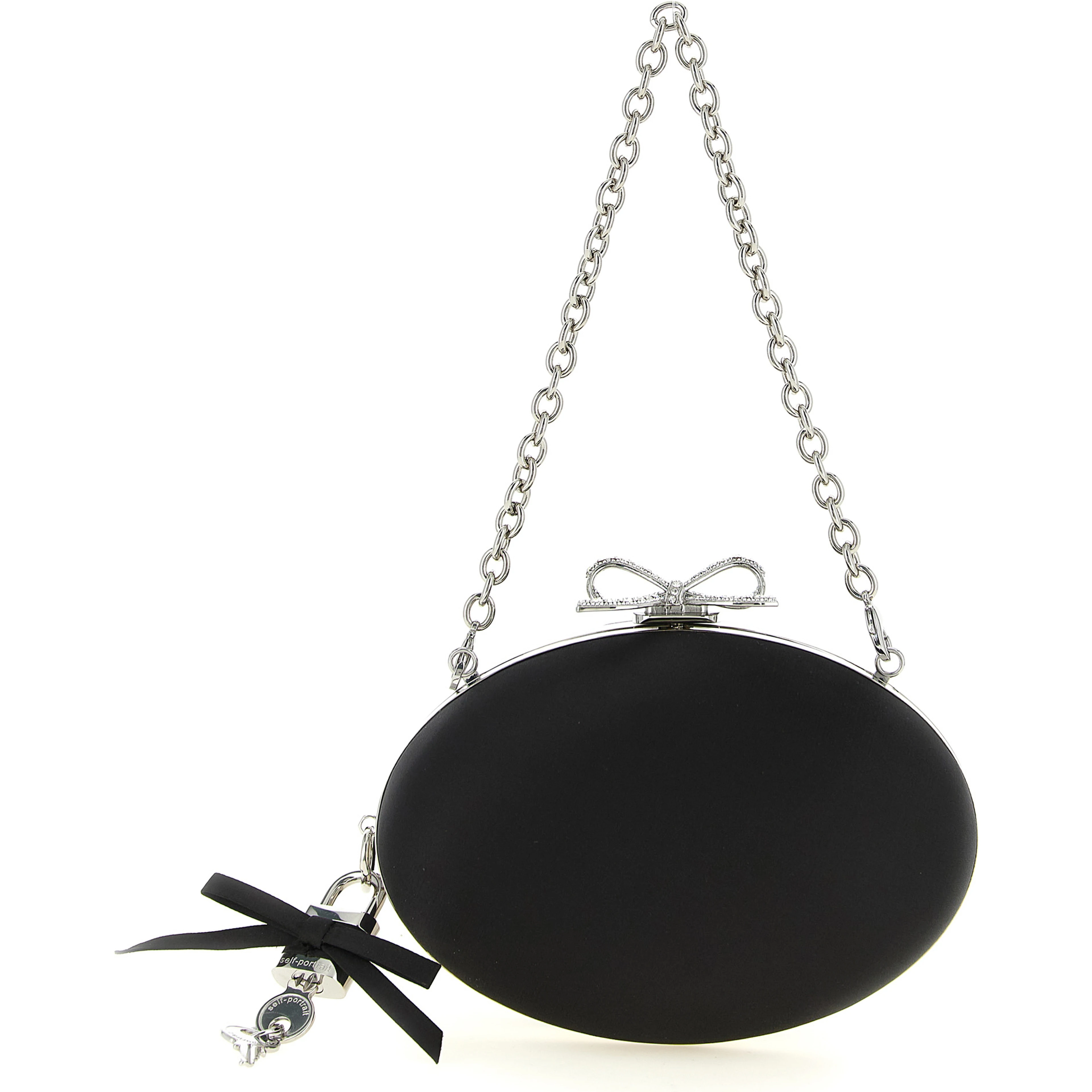 Black Polyester Clutch Bag