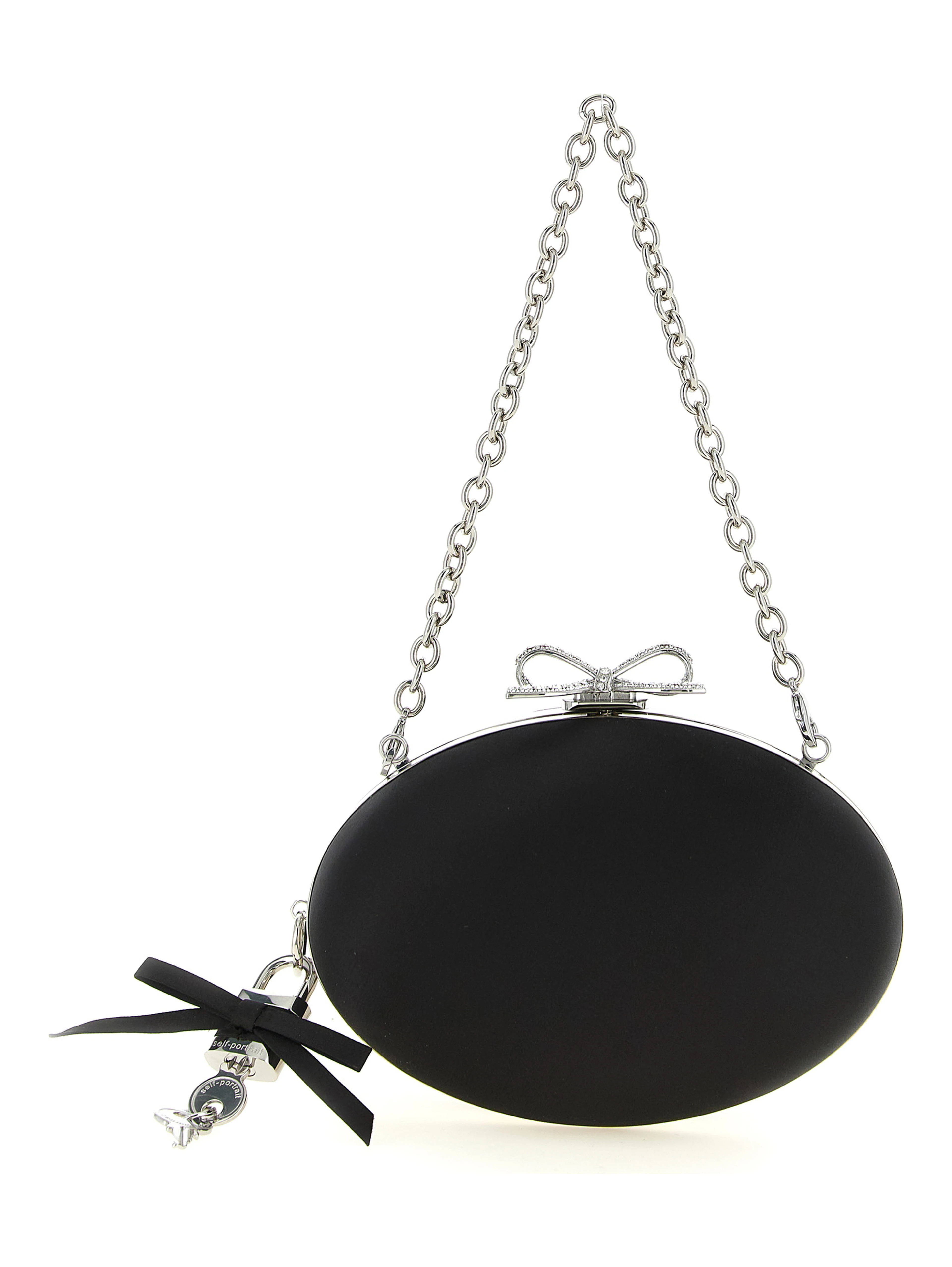 Black Polyester Clutch Bag