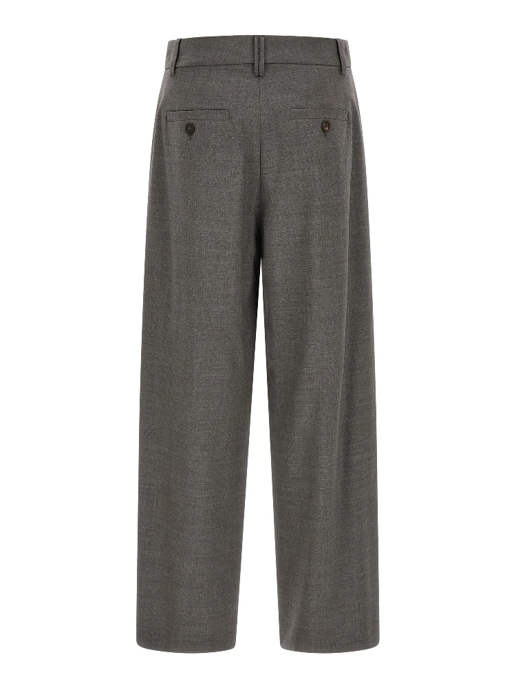 Gray Virgin Wool Cropped Pants alternative