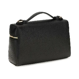 Black Calf Leather Bos Taurus Handbag