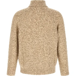 Beige Virgin Wool Cardigan