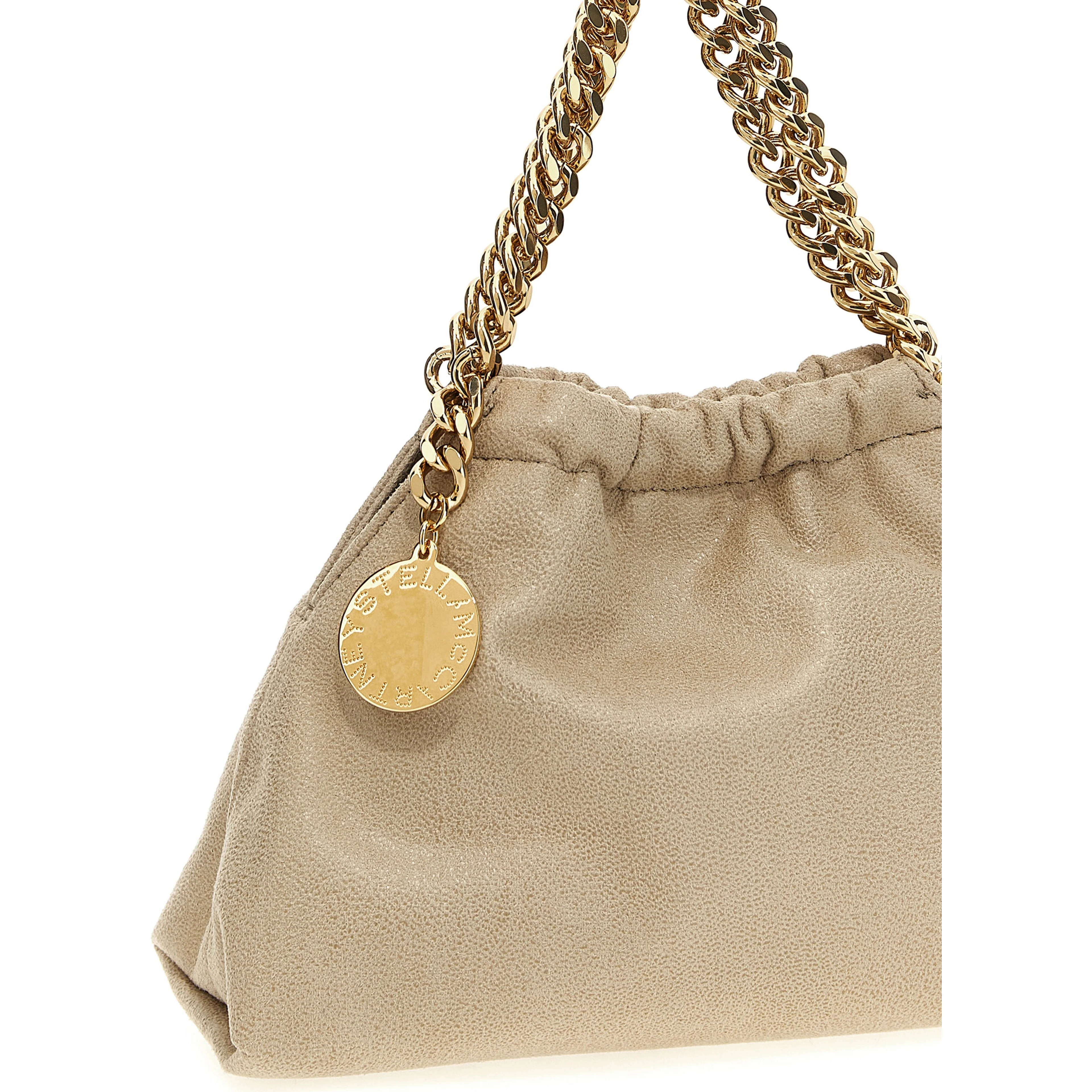 Beige Polyester Crossbody Bag
