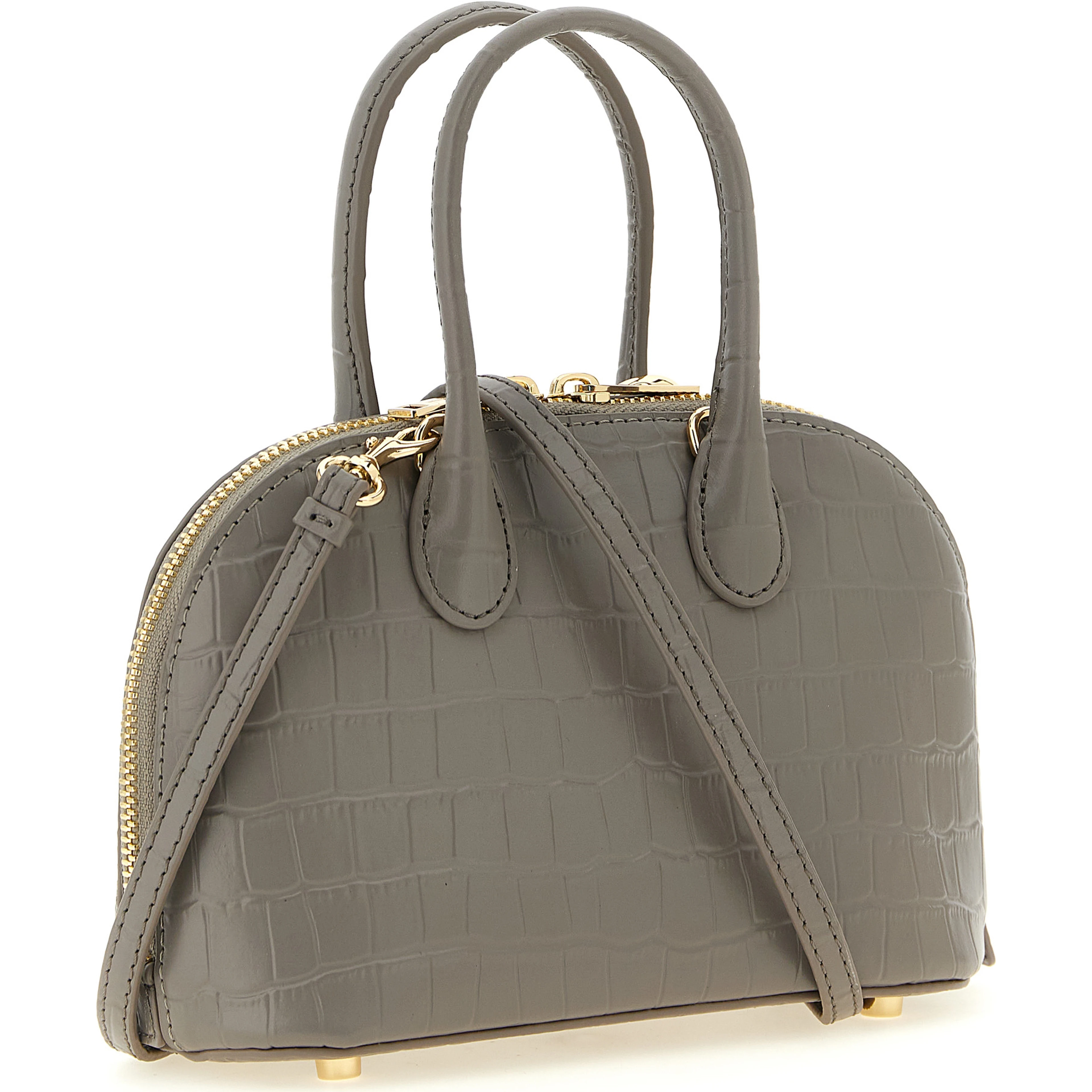 Gray Cowhide Handbag