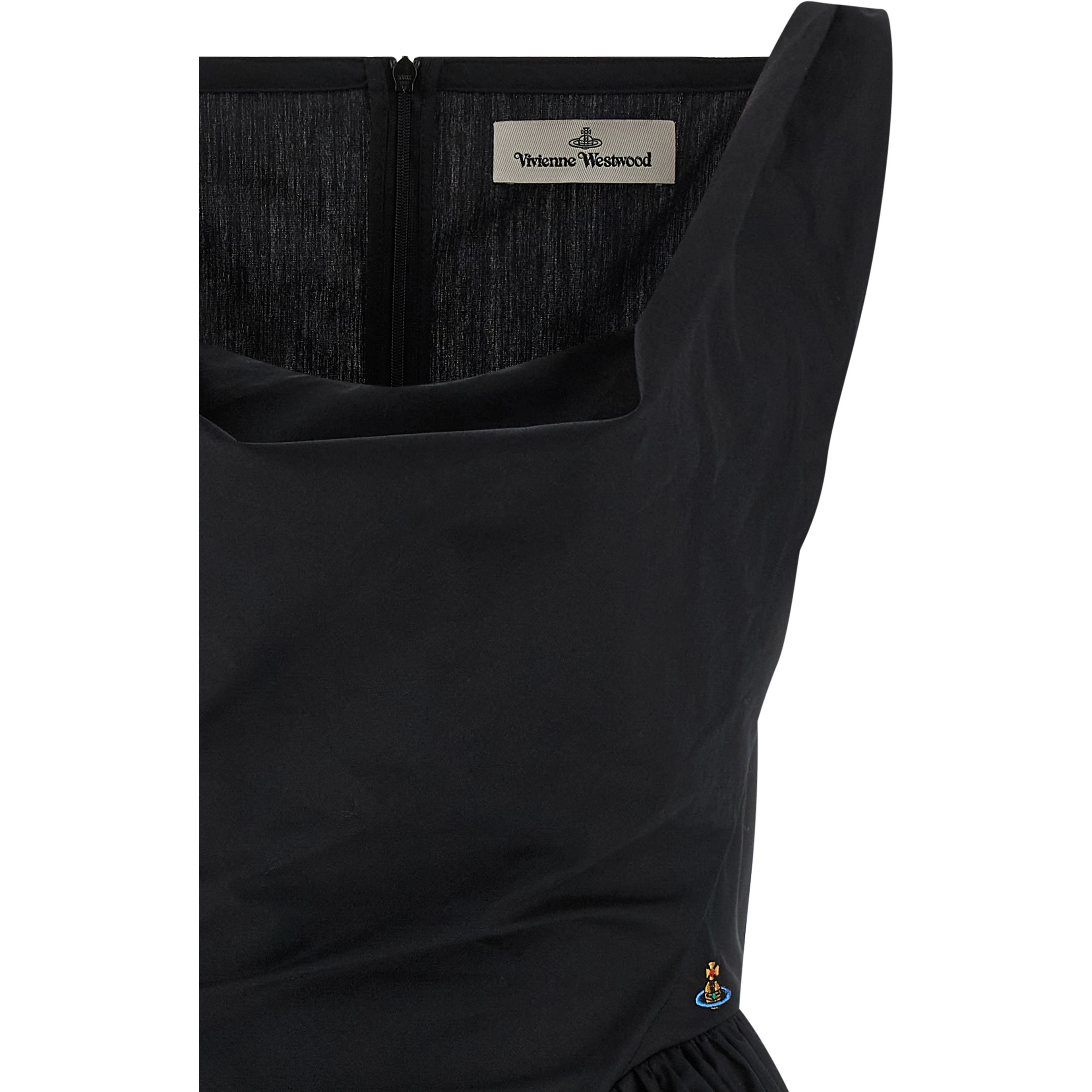 Black Cotton Short Dress