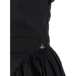 Black Cotton Short Dress