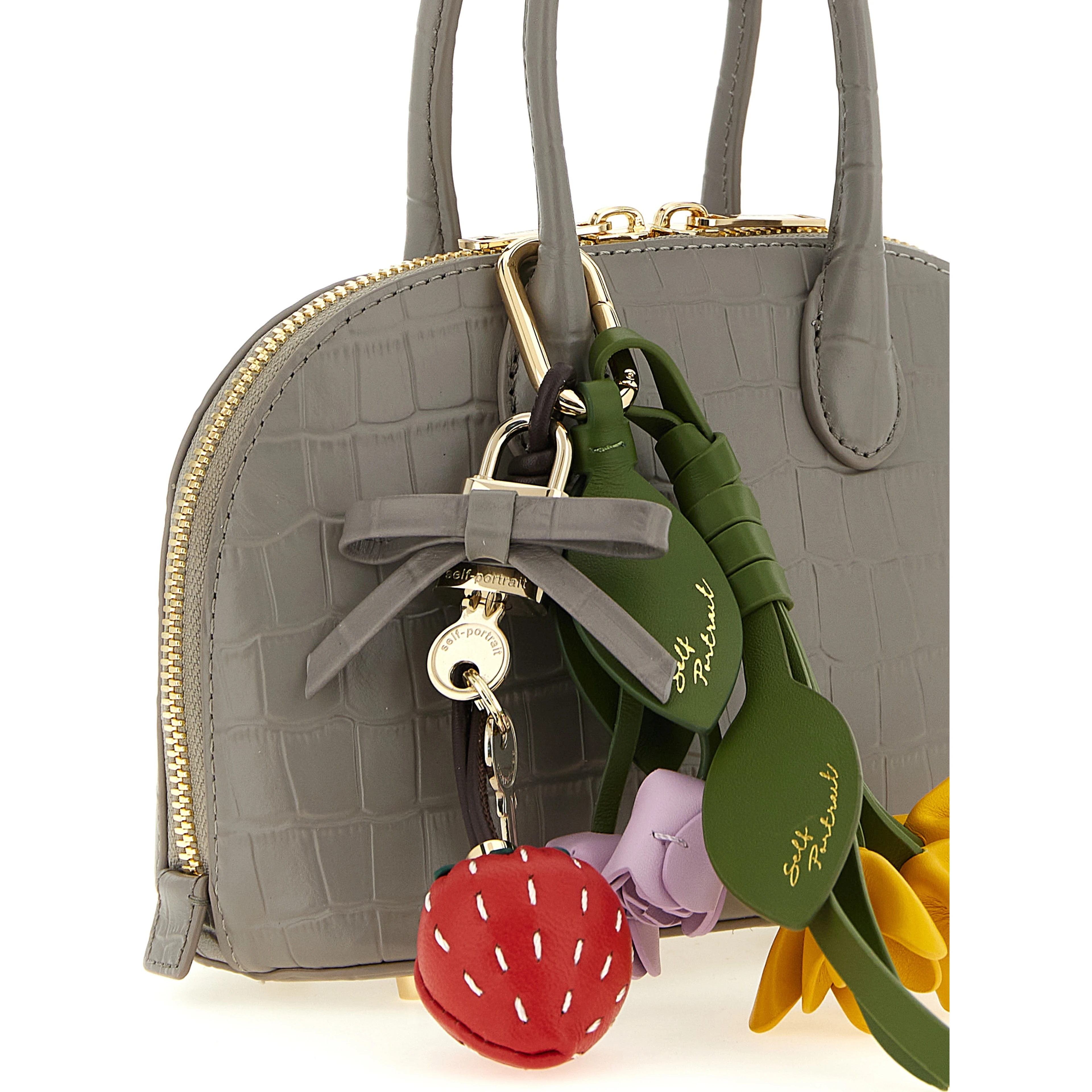 Gray Cowhide Handbag