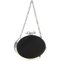 Black Polyester Clutch Bag