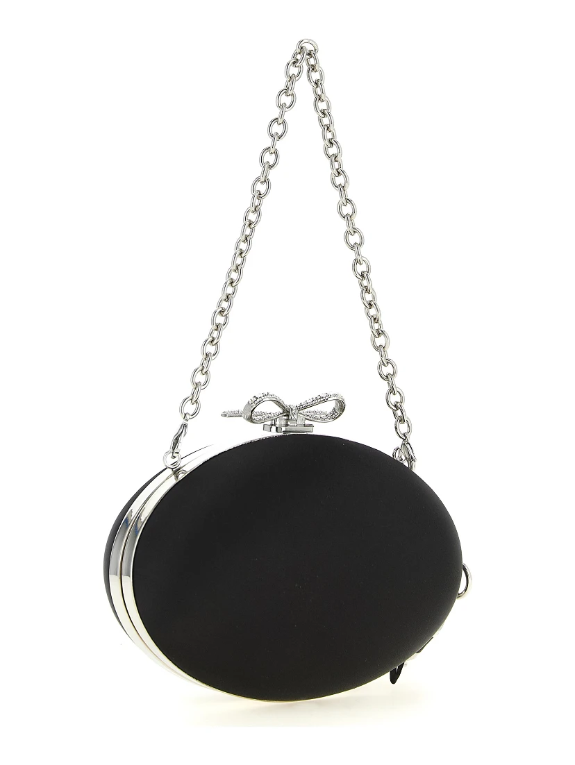 Black Polyester Clutch Bag