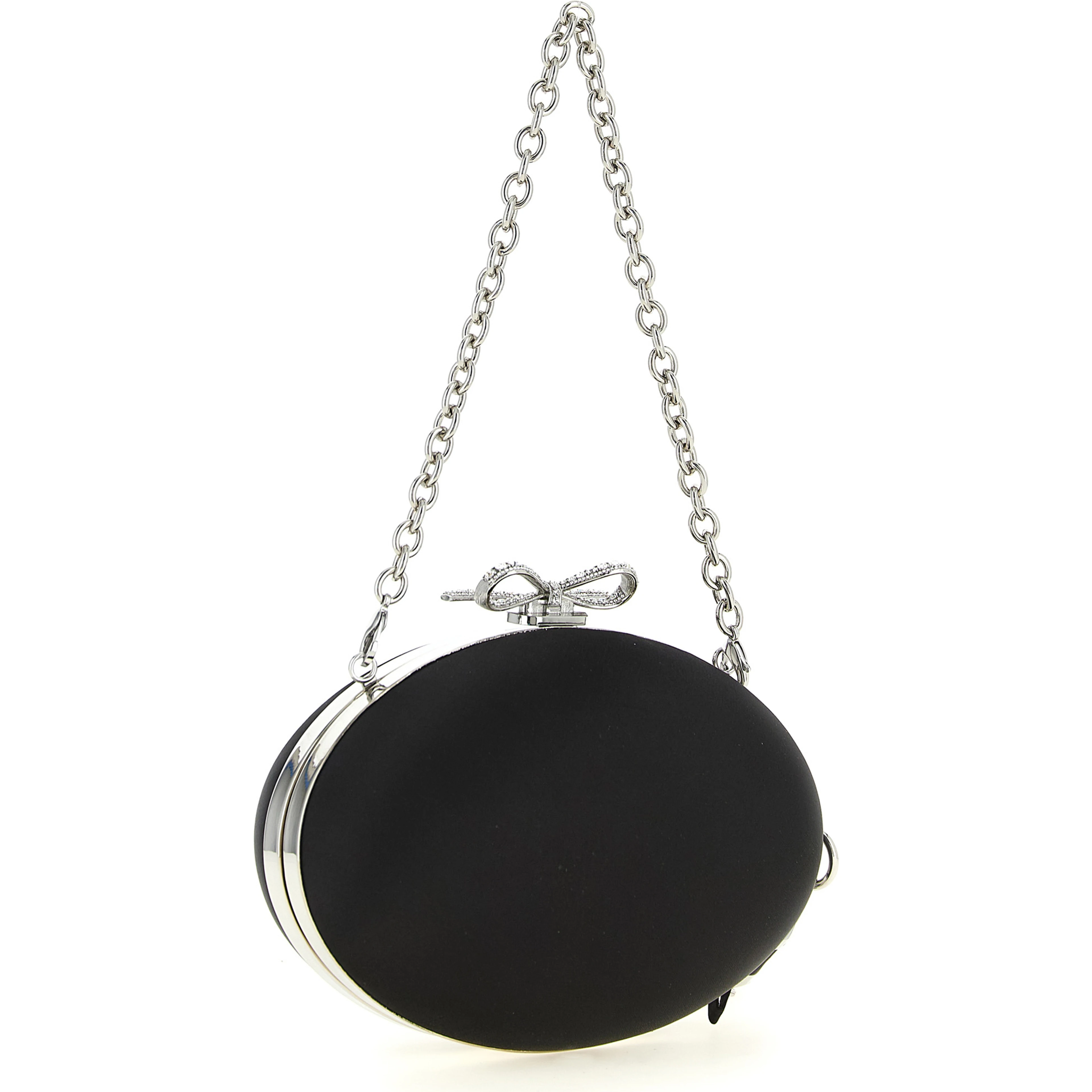 Black Polyester Clutch Bag