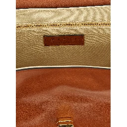 Brown Calfskin Shoulder Bag