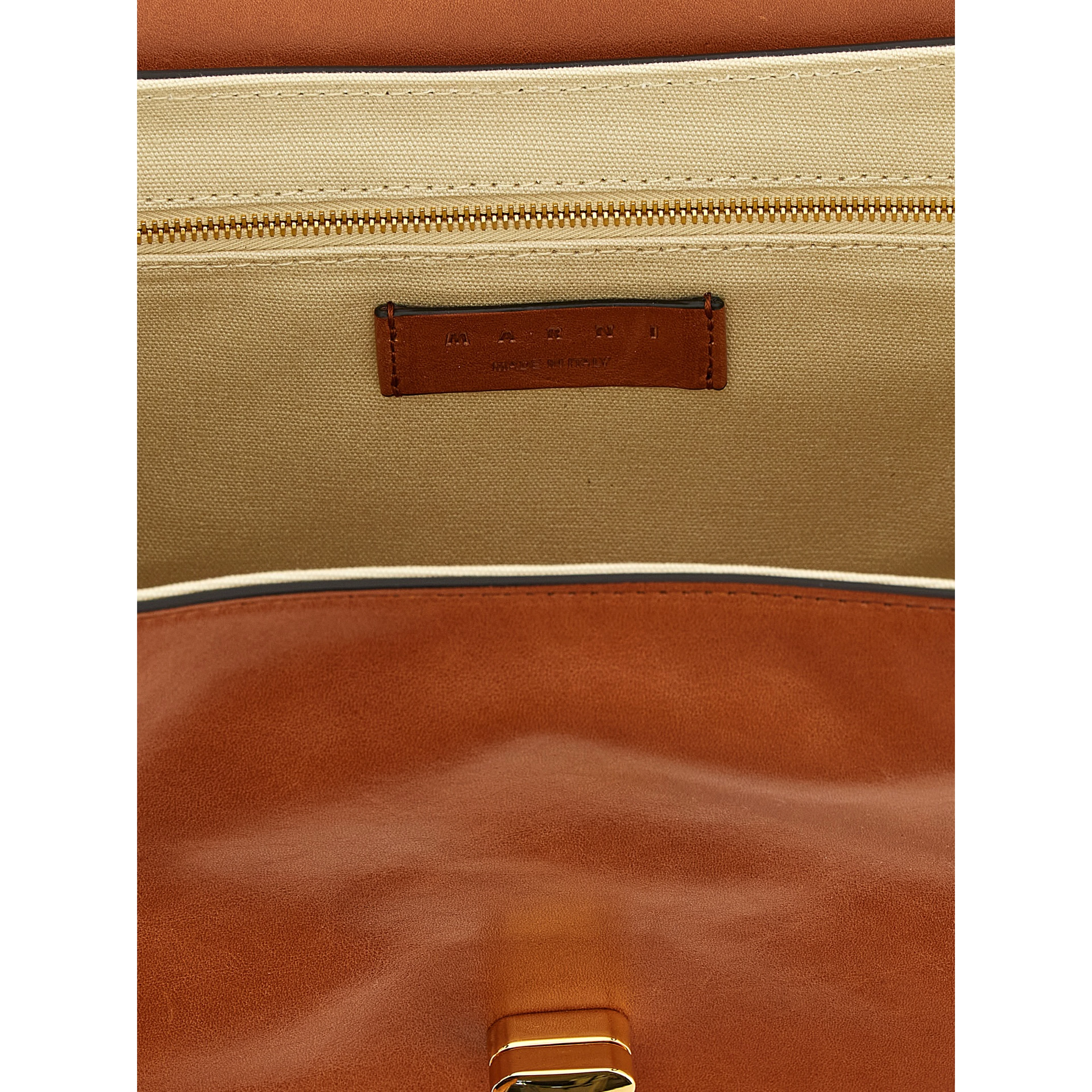 Brown Calfskin Shoulder Bag