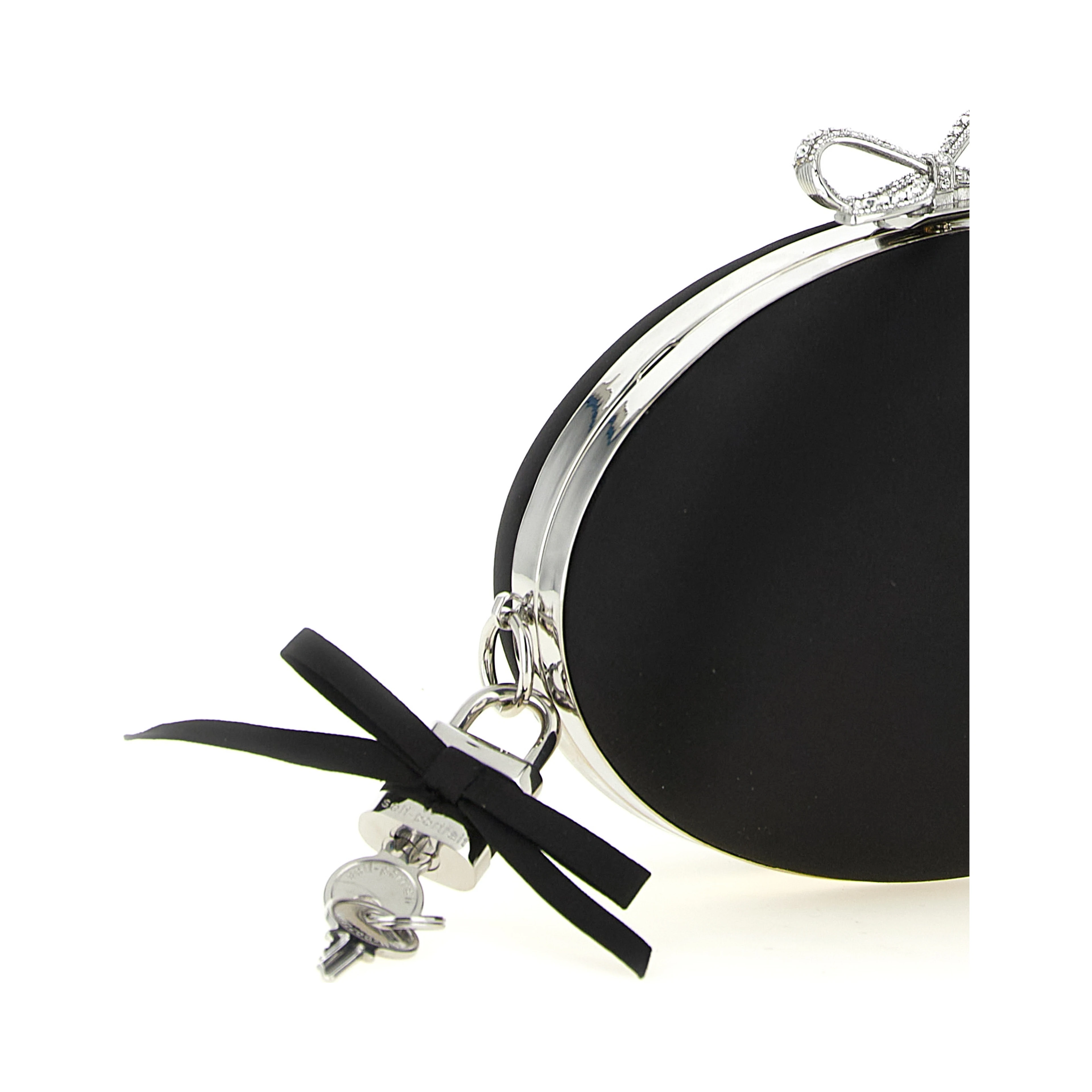 Black Polyester Clutch Bag