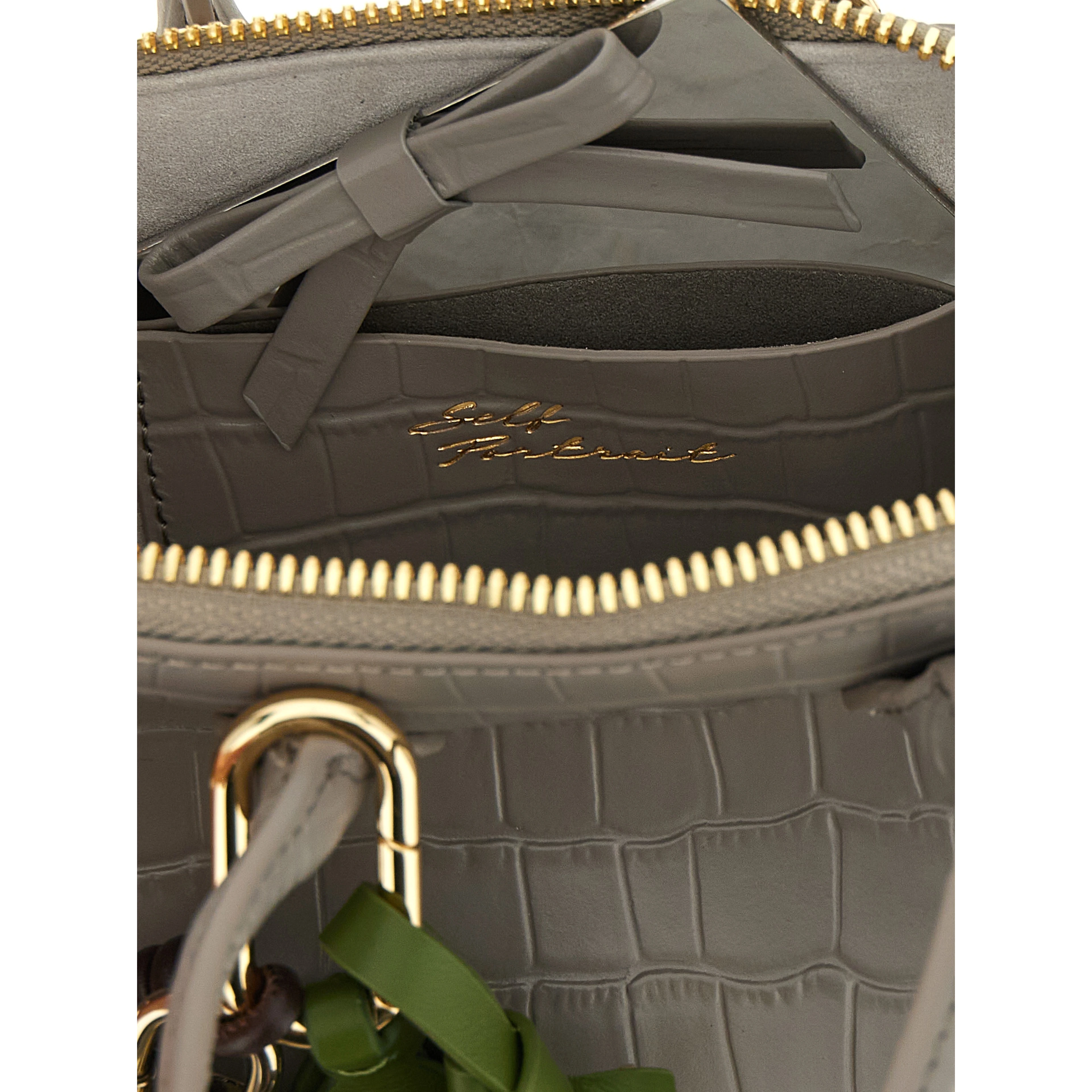 Gray Cowhide Handbag