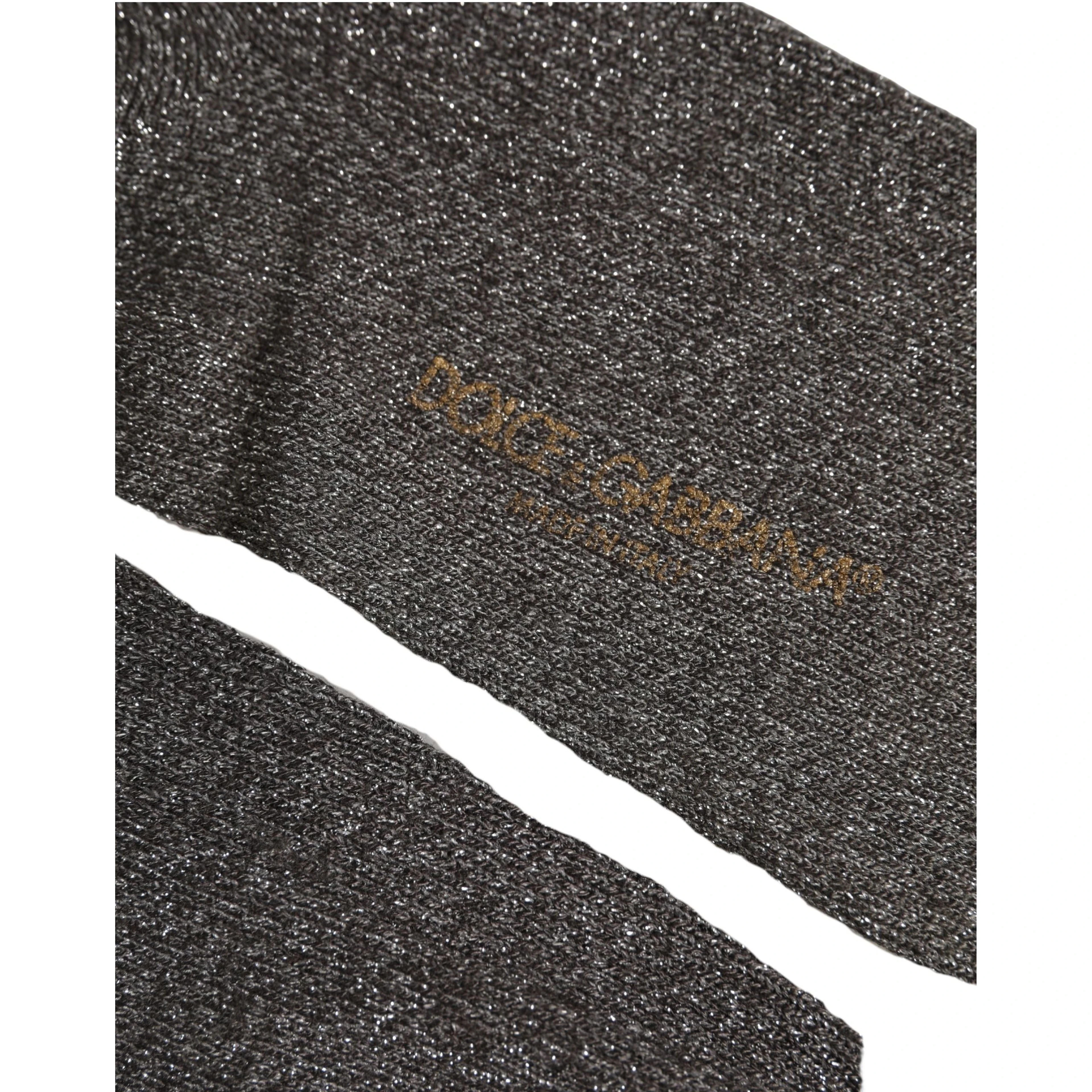 Dark Gray Viscose Logo Mid Calf Accessory Socks