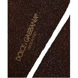 Dark Brown Viscose Logo Mid Calf Accessory Socks